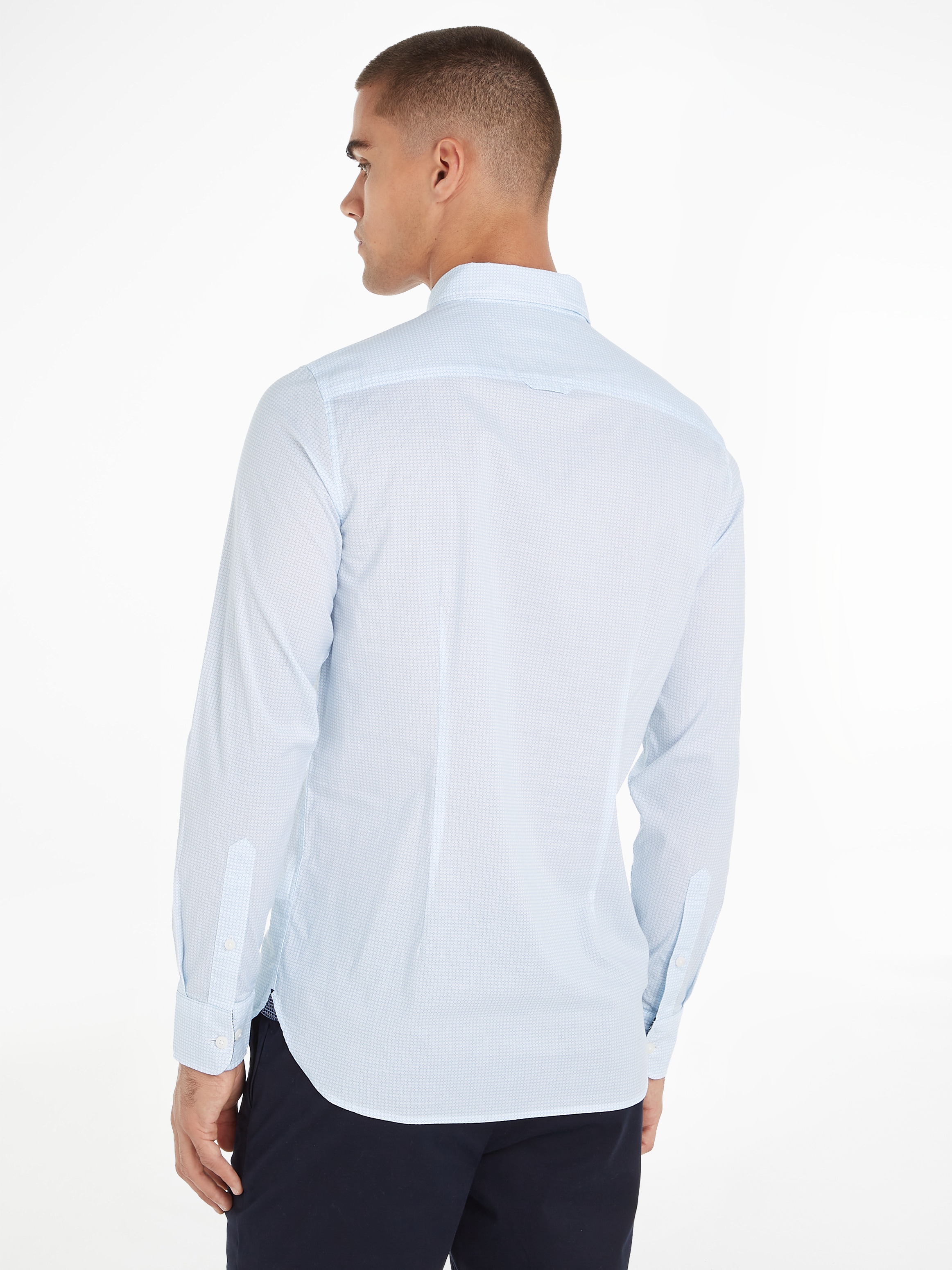 Tommy Hilfiger Businesshemd »FLEX MICRO FOULARD SF SHIRT«, Mit Minimal-Print, Button-down-Kragen