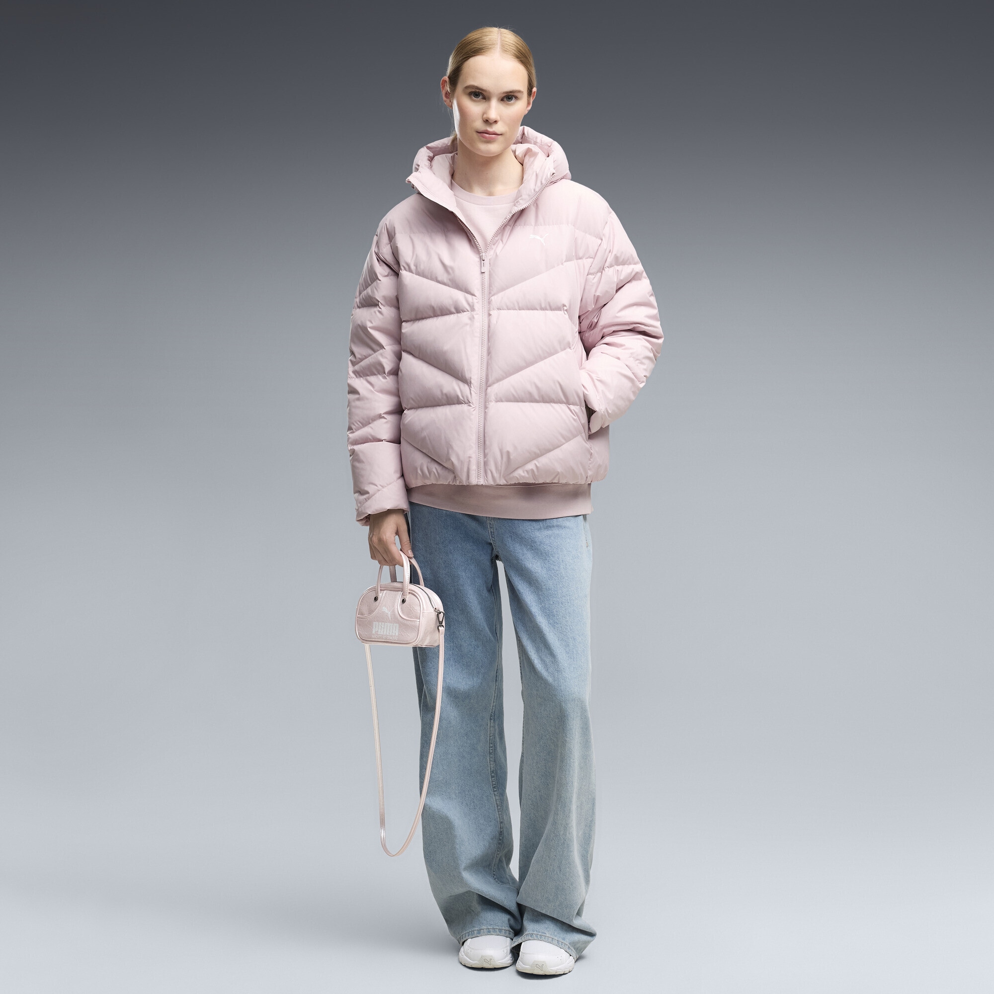 PUMA »Daunen-Pufferjacke mit Kapuze Damen«