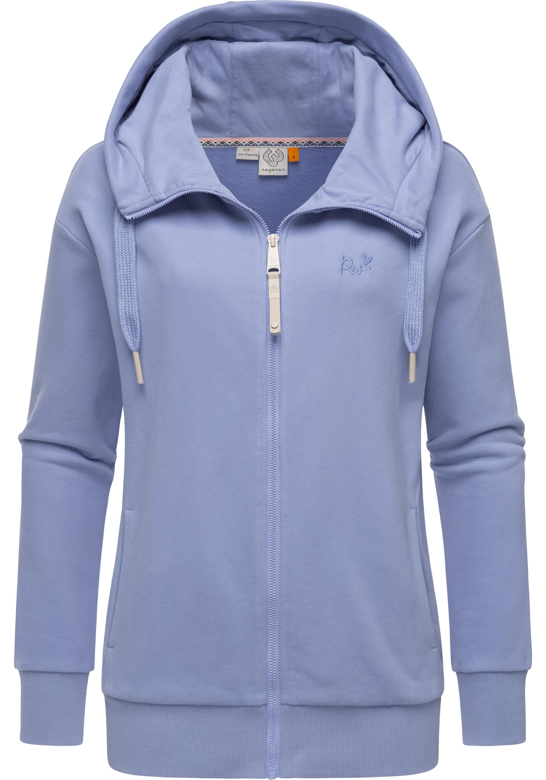 Ragwear Kapuzensweatjacke »Yodis Zip«, weicher Damen Zip-Hoodie mit Kapuze