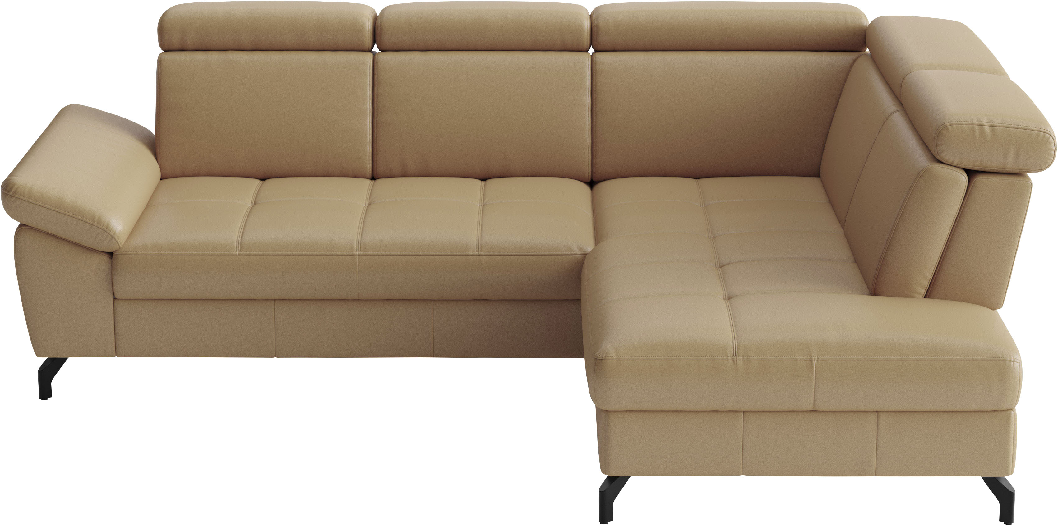 sit&more Ecksofa "Vanity L-Form, B: 254 cm, Leder" Inkl.Sitz-,Kopf-und Armteilverstellung