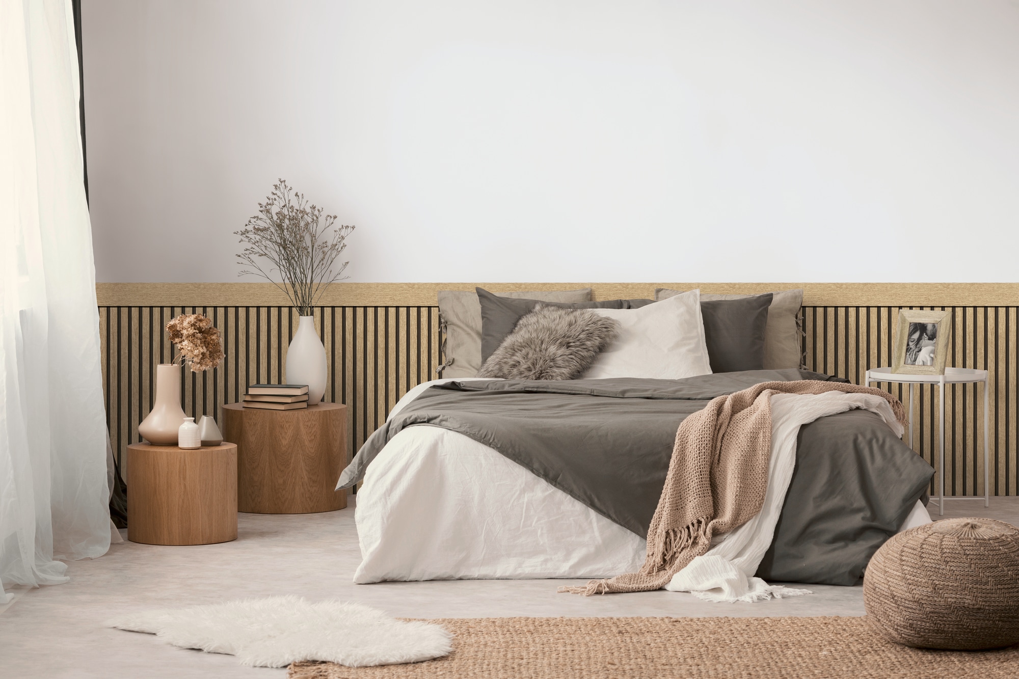 living walls Vliestapete »Wallpanel Tapete Wandpaneele Mustertapete Holzpaneele Natur« matt strukturiert Vliestapete Holz-Optik für Schlafzimmer Küche Wohnzimmer Wandpaneele