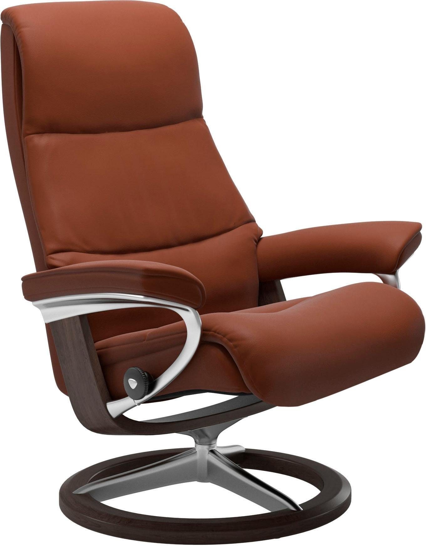 Stressless® Relaxsessel »View«, (Set, Relaxsessel mit Hocker), mit Signature Base, Größe S,Gestell Wenge