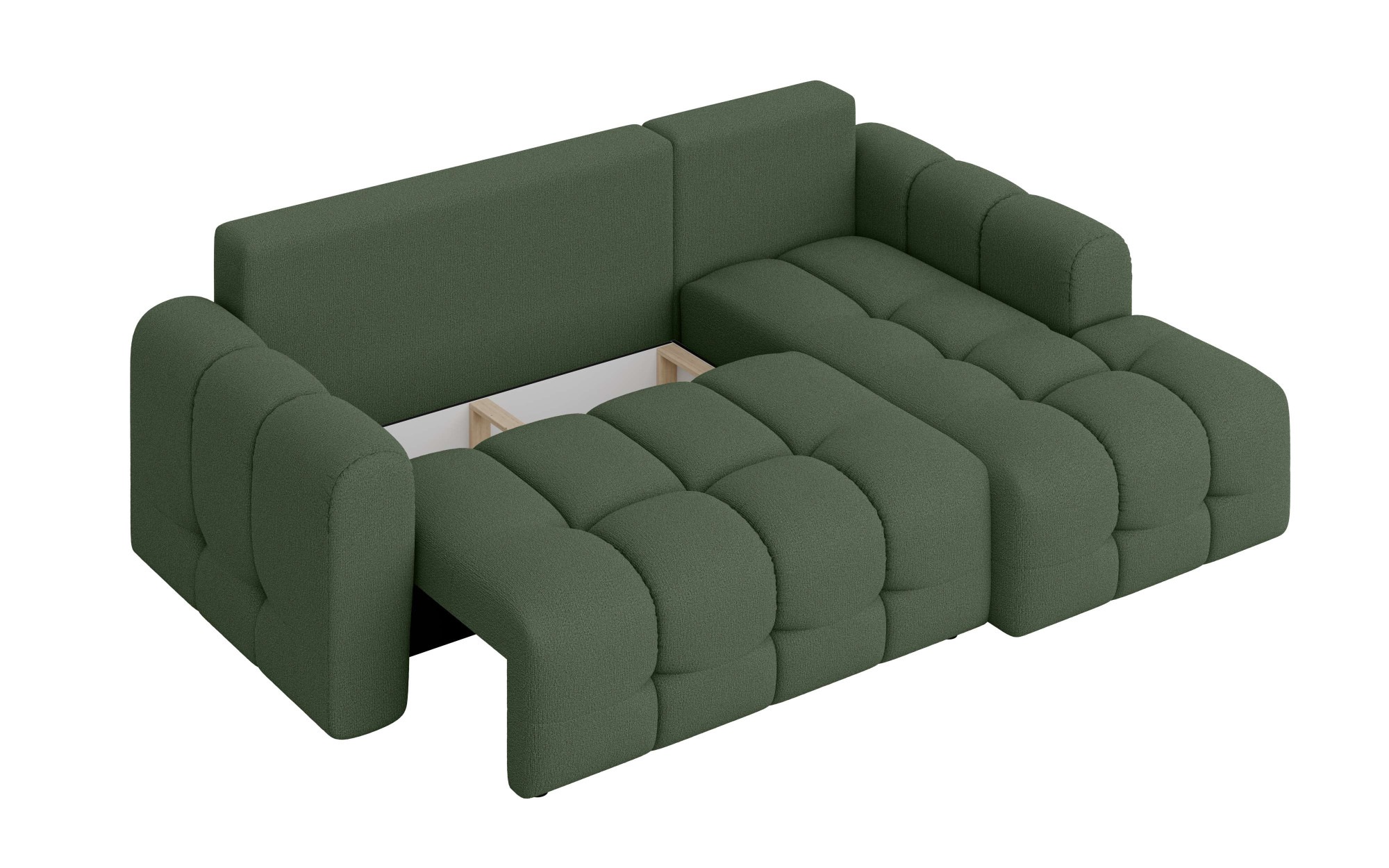 INOSIGN Ecksofa »Manilla, wahlweise mit Bettfunktion, B/T/H 265/170/91 cm«, L-Form mit Recamiere rechts/links bestellbar, Wellenunterfederung
