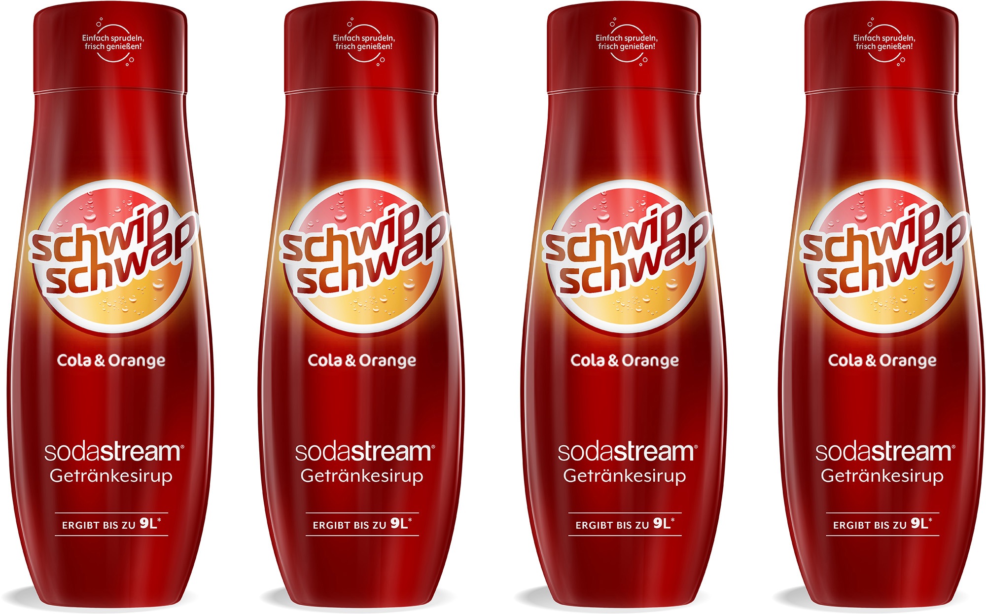 Sodastream  Getränke-Sirup, SchwipSchwap (Cola & Orange), (4 Flaschen), für bis zu 9 Liter Fertiggetränk