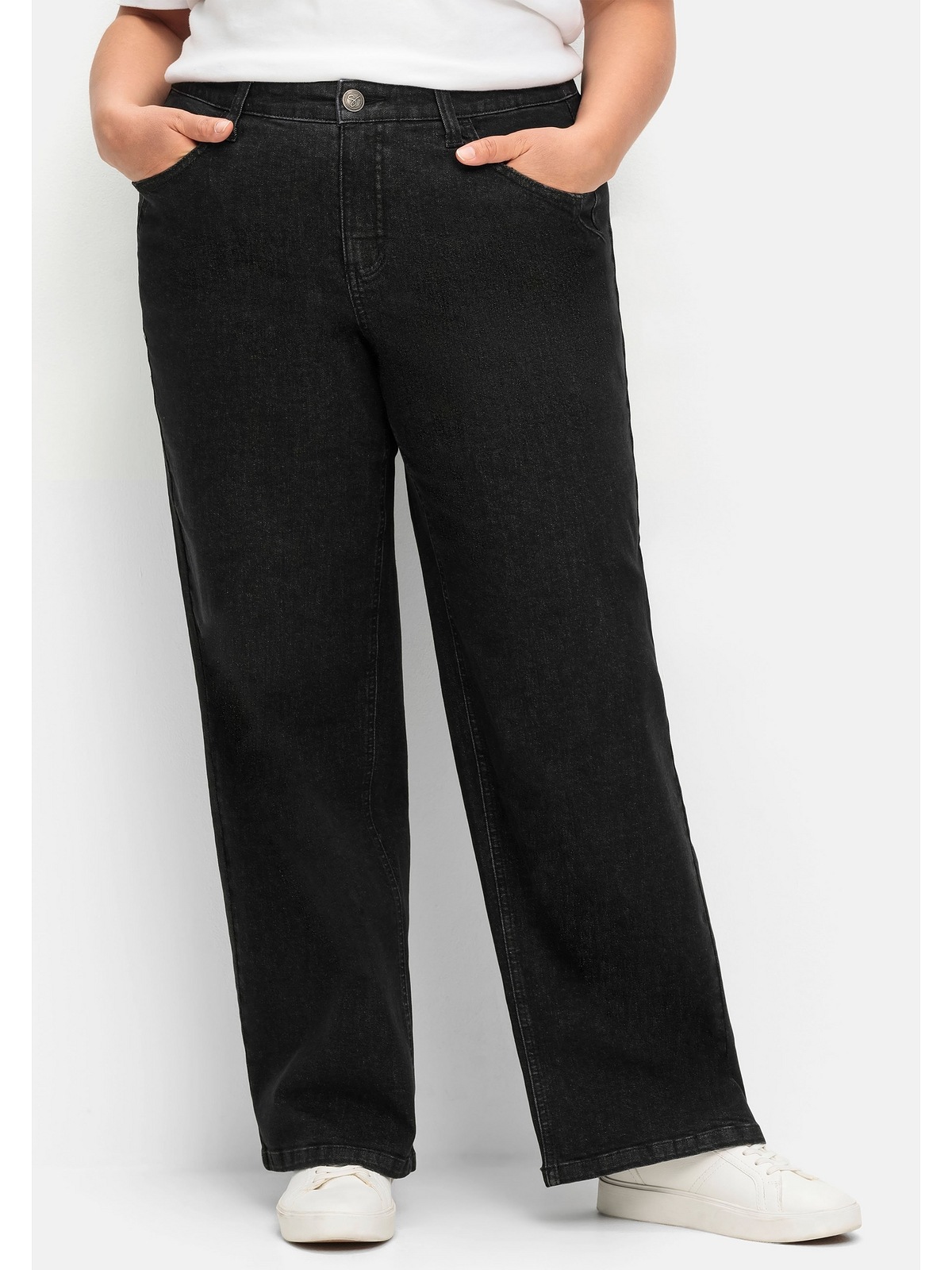 Sheego Weite Jeans »Große Größen«, ELLA für kräftige Oberschenkel und Waden