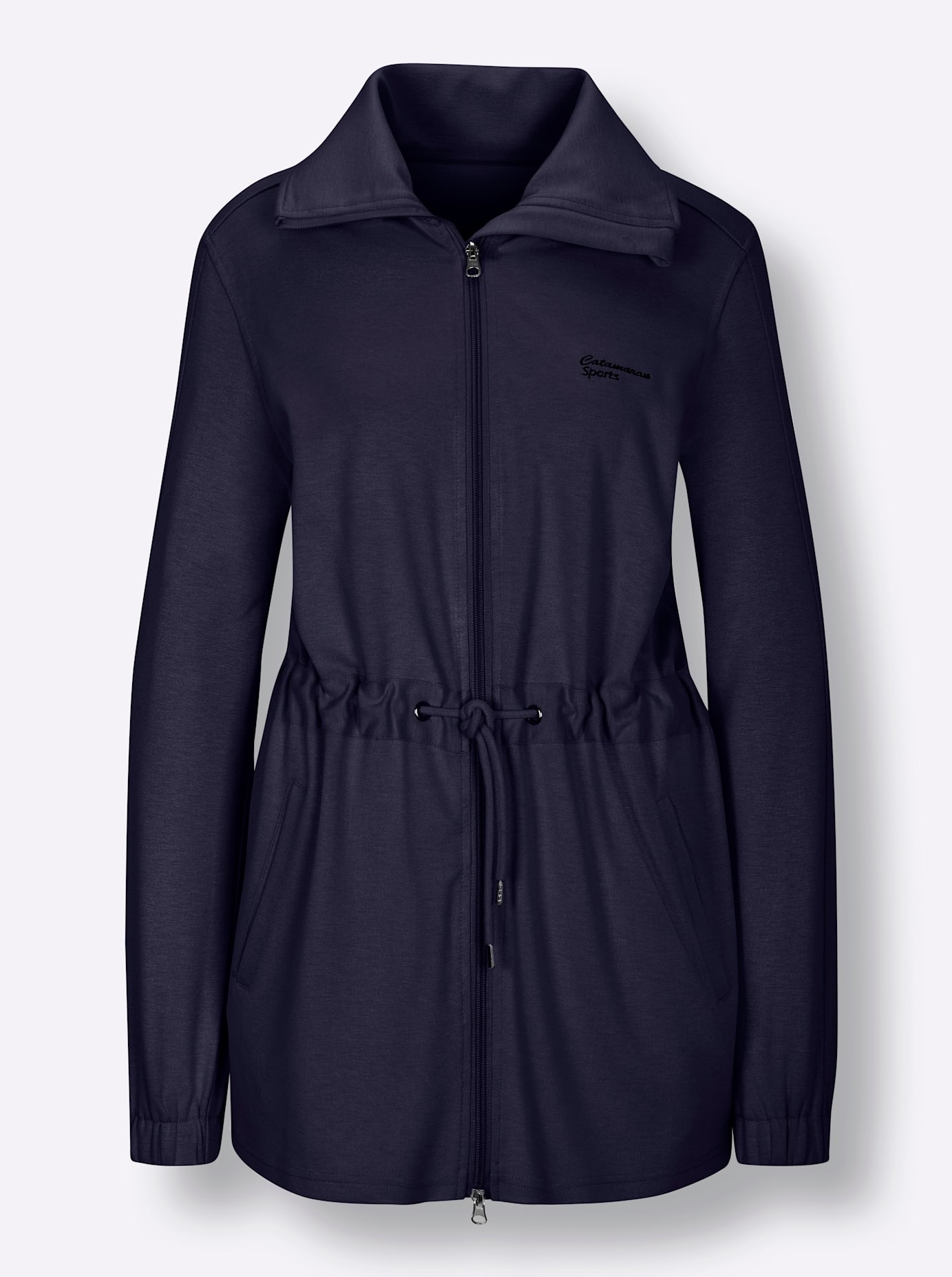 Sweatjacke CATAMARAN, Damen, Gr. 44/46, marine, 70% Viskose, 27% Polyester, 3% Elasthan, Sweatjacken Sweatjacke 2