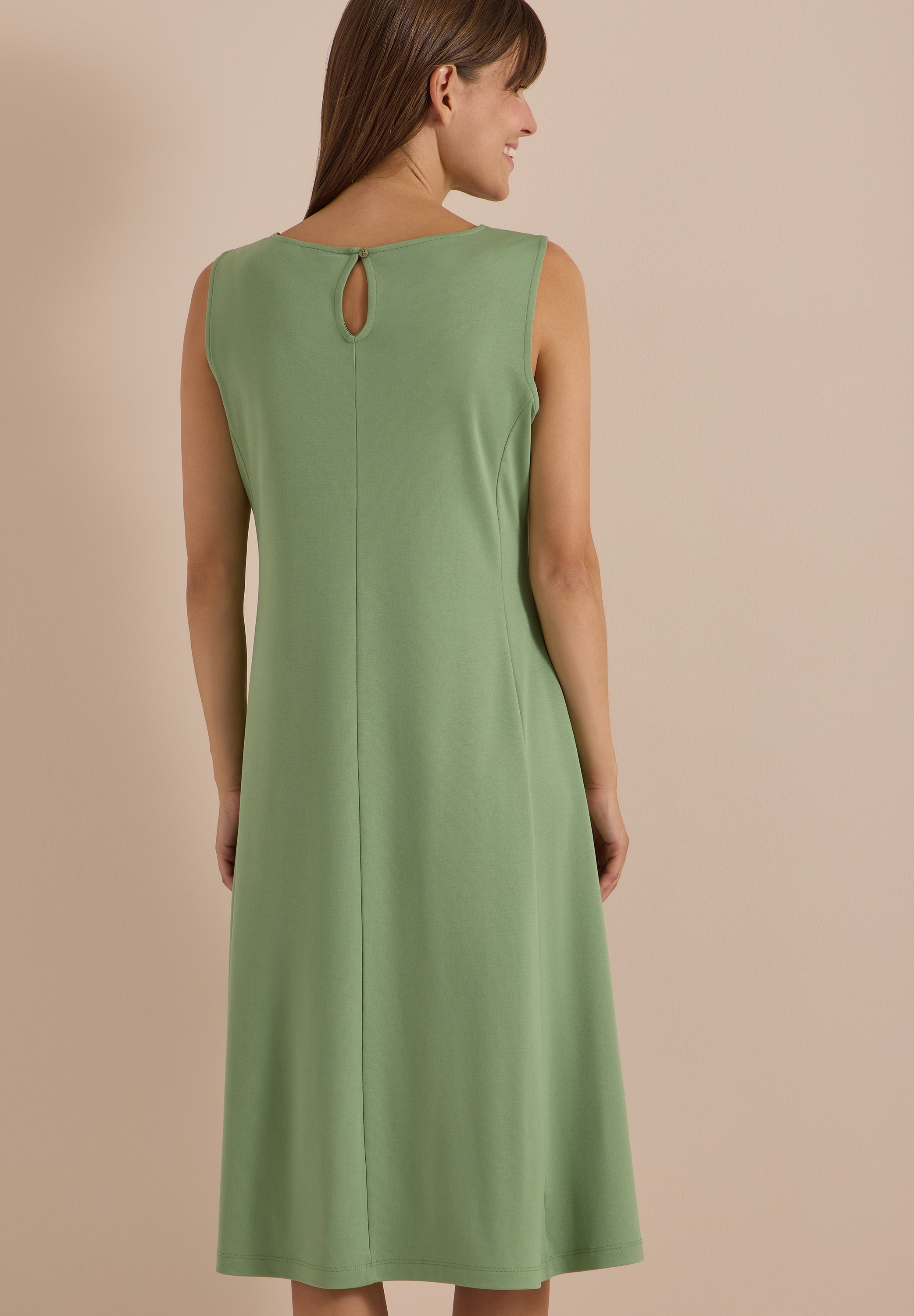 Cecil Midikleid Ohne Taschen Ärmelloses Sommerkleid  mit Rundhals und Jersey