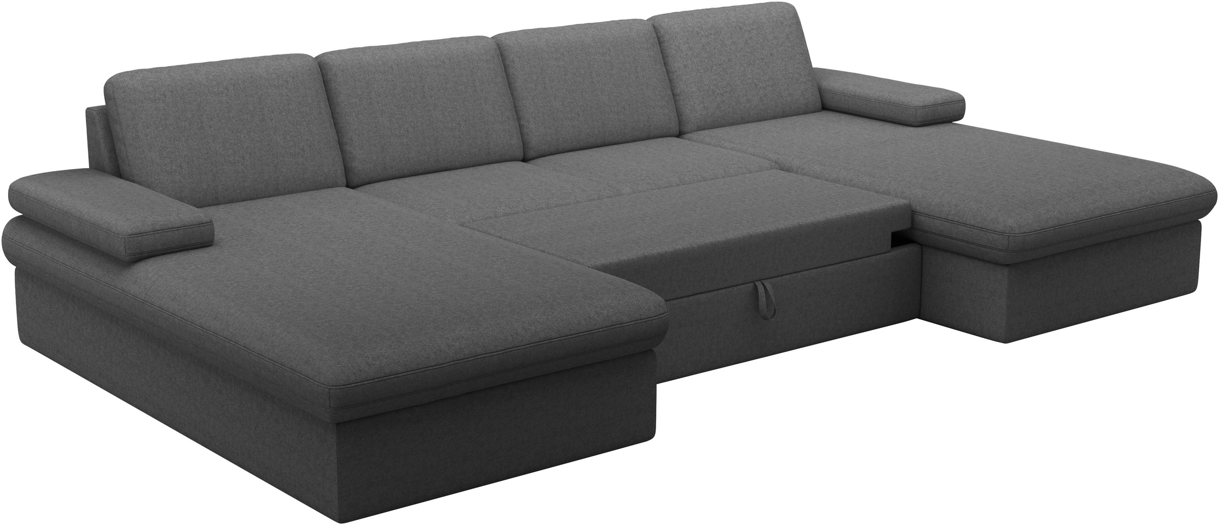 sit&more Wohnlandschaft »Moreno U-Form, B: 309 cm«, mit Armteilverstellung, optional Bettfunktion