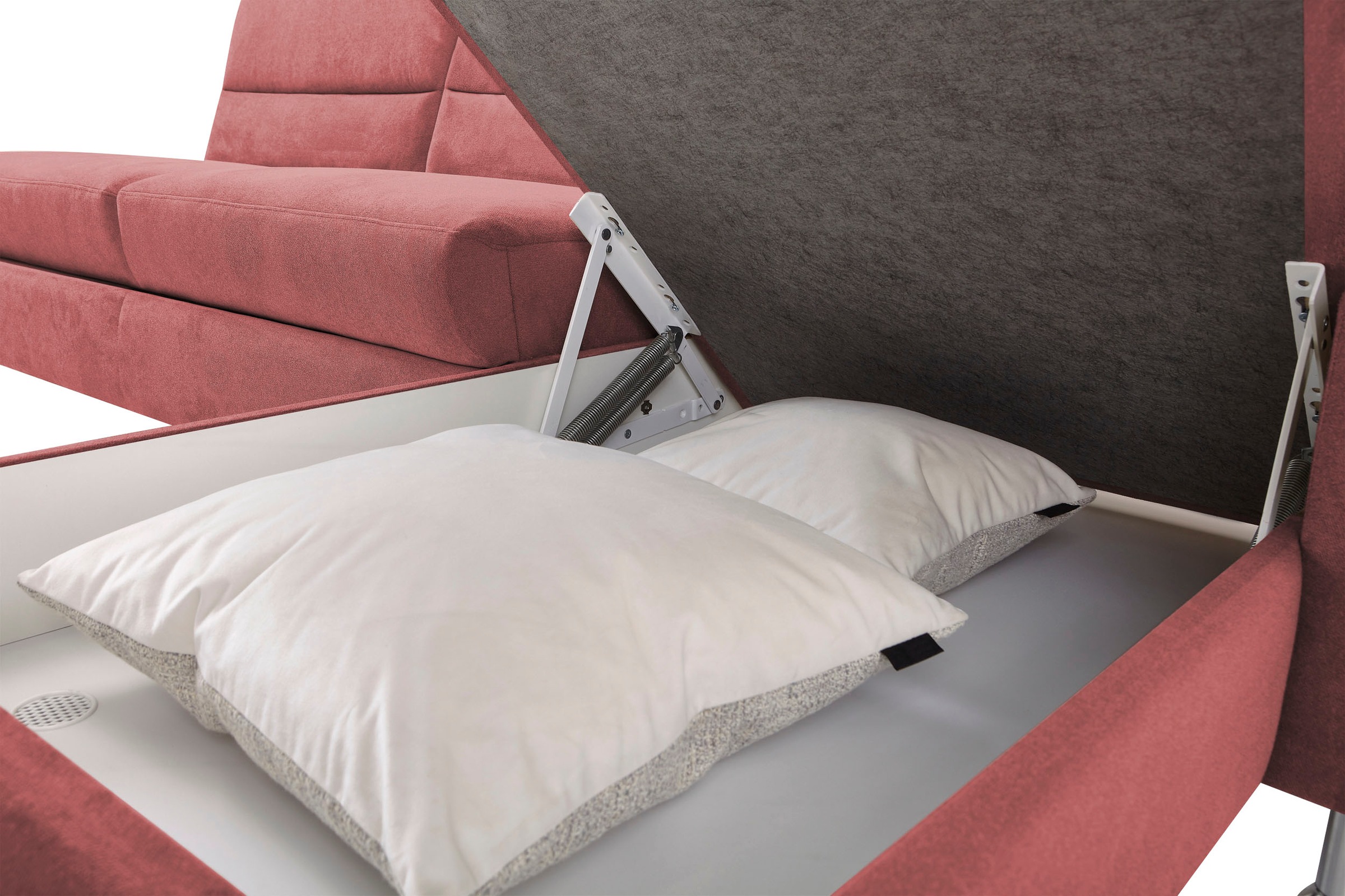 CALIZZA INTERIORS Ecksofa »Onyx L-Form«, Recamiere links oder rechts, wahlweise mit Bettfunktion, Breite 270 cm