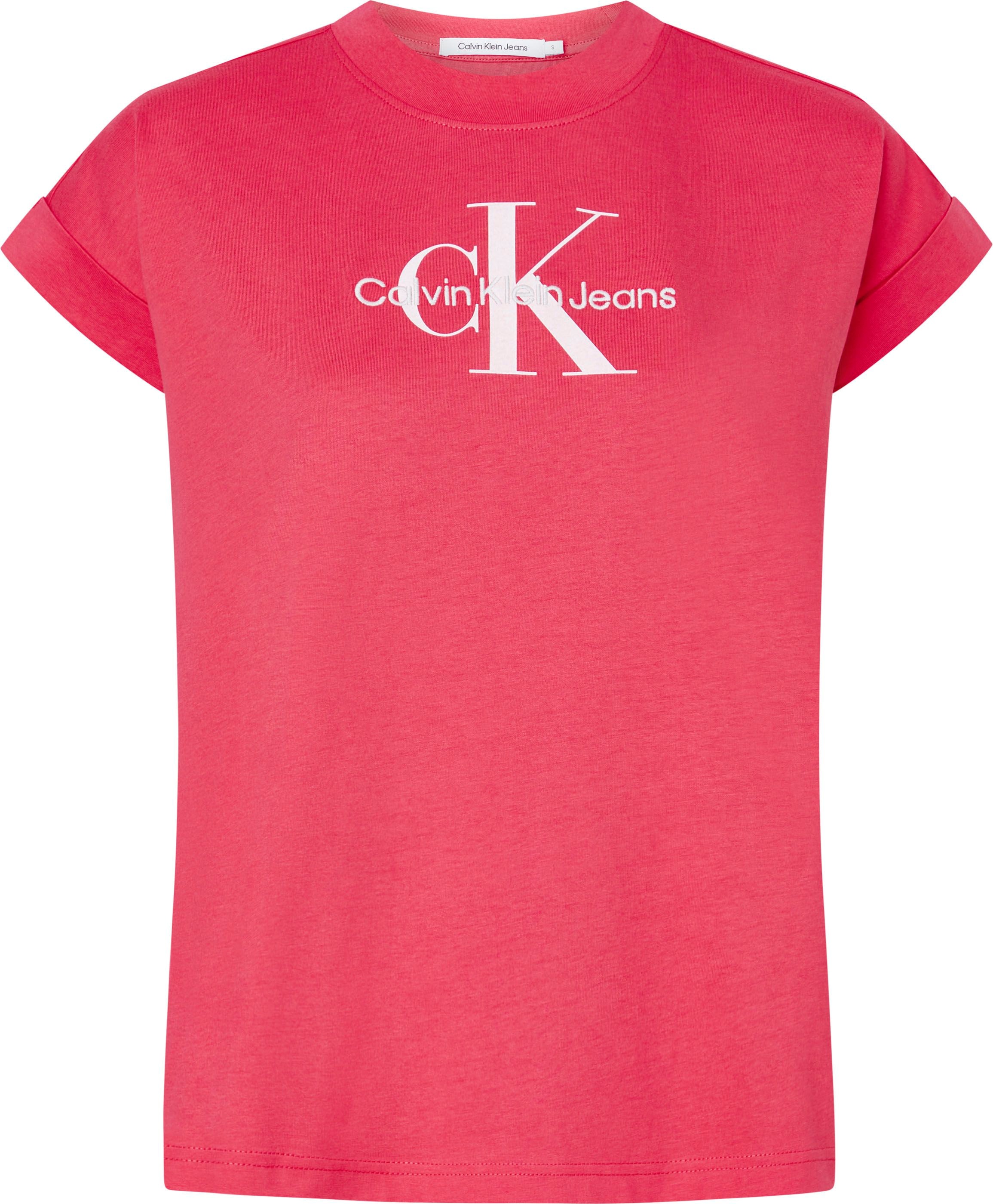 Calvin Klein Jeans T-Shirt, den mit BAUR Ärmeln | Umschlagbund kaufen an breitem für