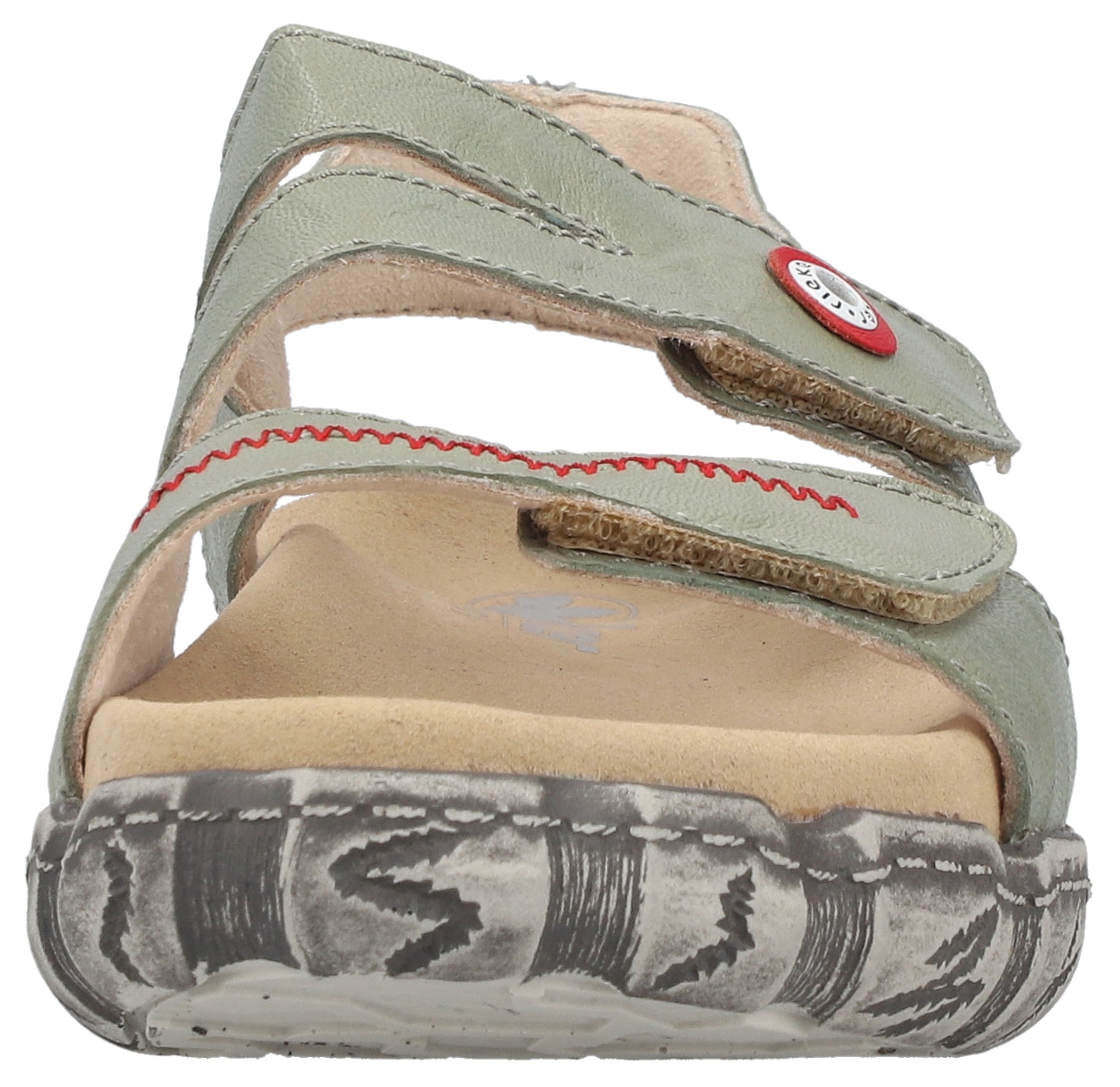 Rieker Sandale  Sommerschuh, Klettsandale mit Ziernaht