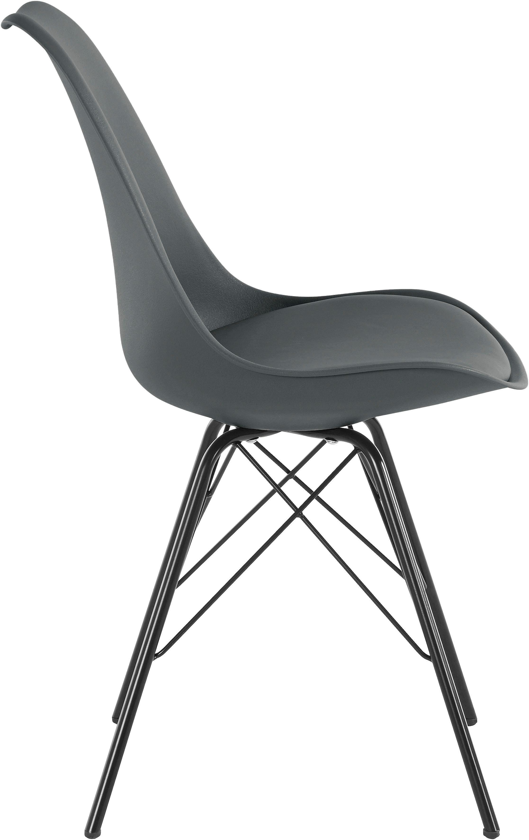 Homexperts 4-Fußstuhl »Ursel 01«, (Set), 2 St., Kunstleder, Sitzschale mit  Sitzkissen in Kunstleder | BAUR | 4-Fuß-Stühle