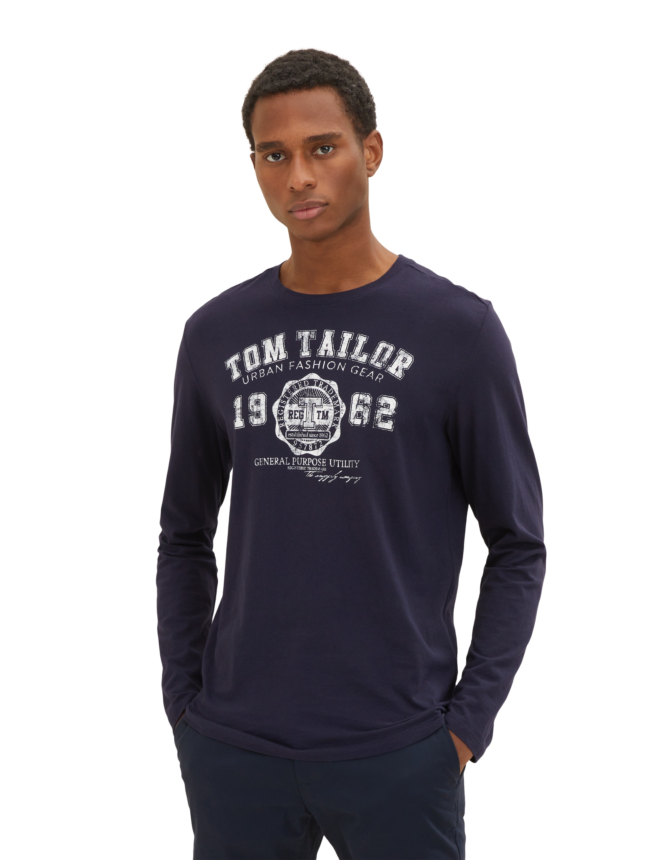 Thumbnail - TOM TAILOR Langarmshirt Packung, 2 Stk. 2er Pack / mit Logo Print