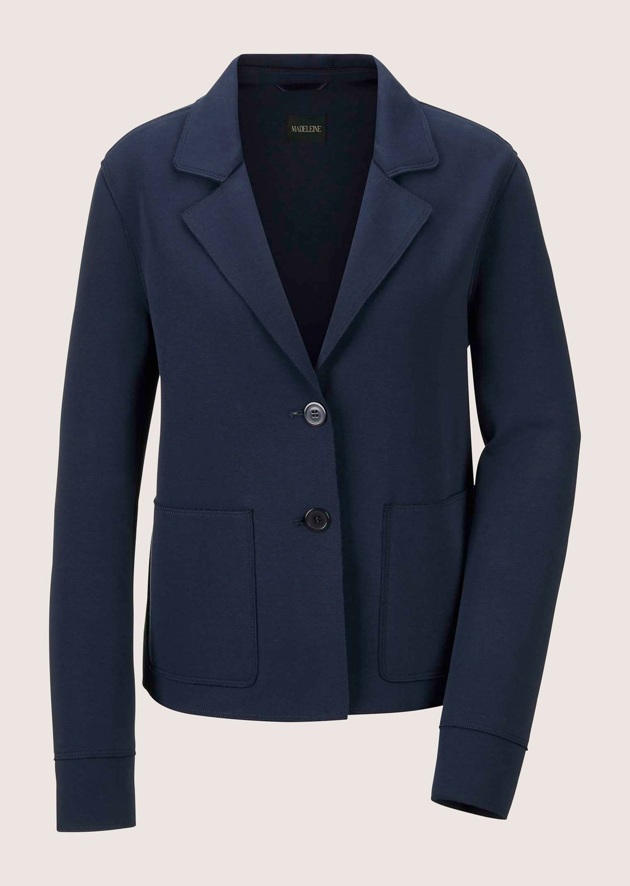 MADELEINE Outdoorjacke "Kurzblazer Trendiger Blazer mit grafischem Muster"