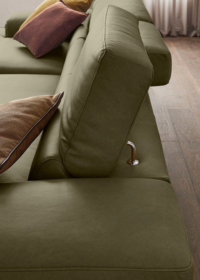 Thumbnail - W.SCHILLIG Ecksofa "piedroo, Designsofa mit tollem Sitzkomfort, bequem und elegant, L-Form" Kopfteilverstellung, wahlwei...