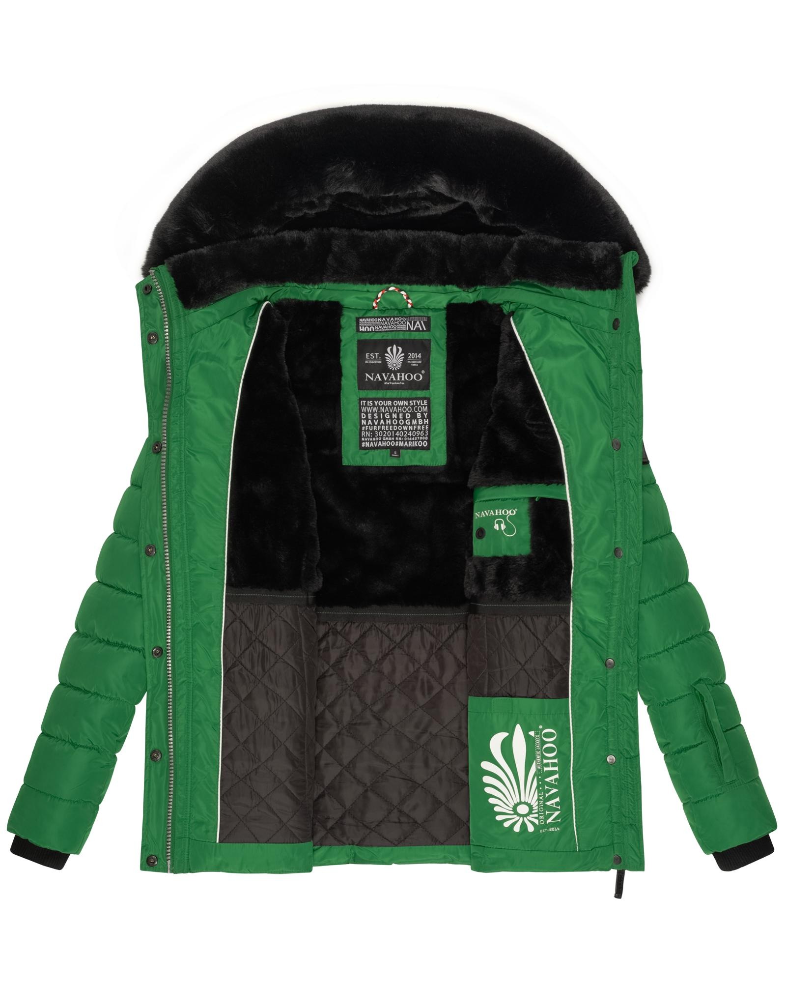 Navahoo Steppjacke »Milianaa«, mit Kapuze, Edle Winterjacke mit weicher Kunstfell-Kapuze