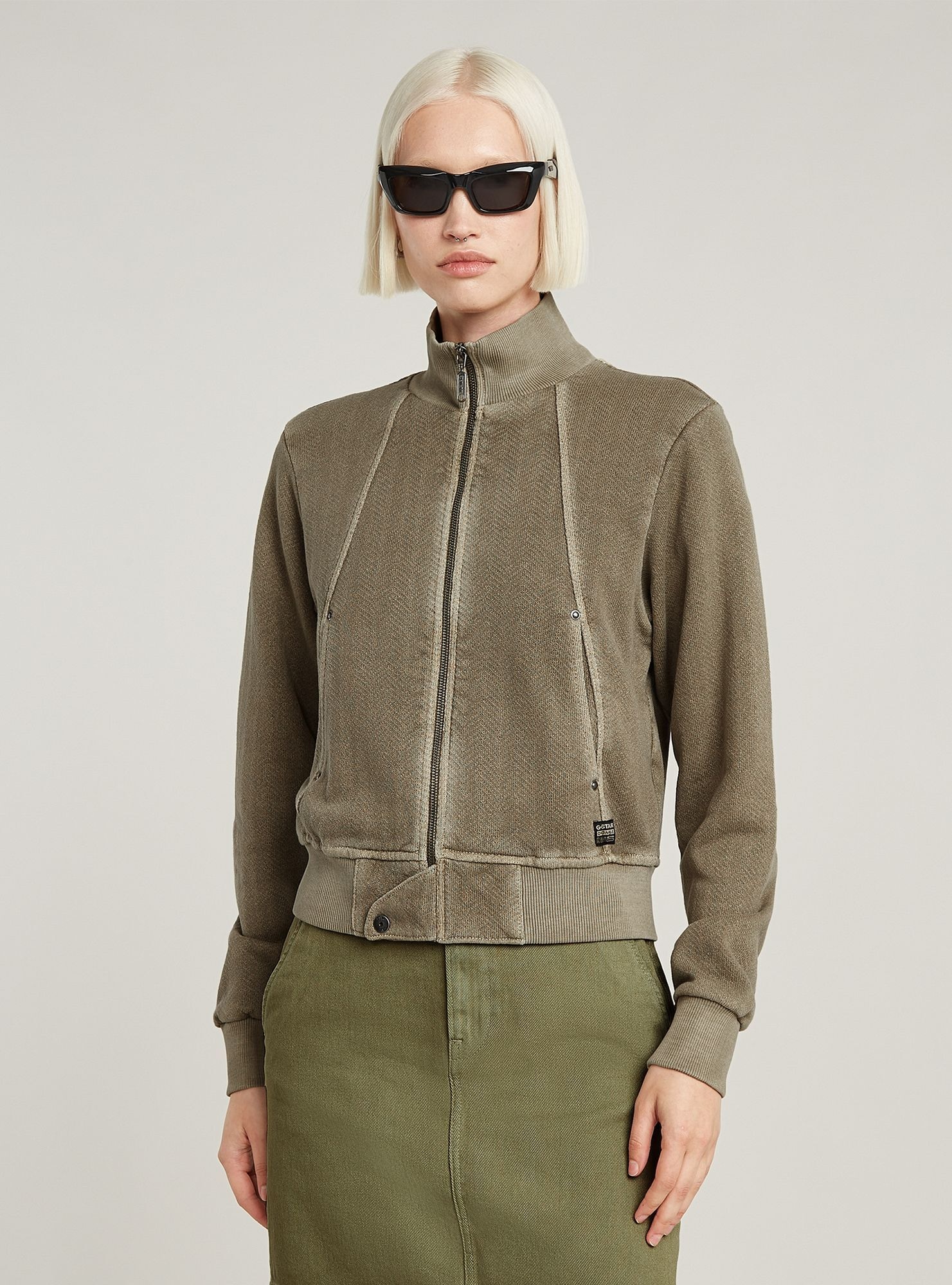 G-STAR Longpullover »Track Overdyed Slim Sweaterjacke«