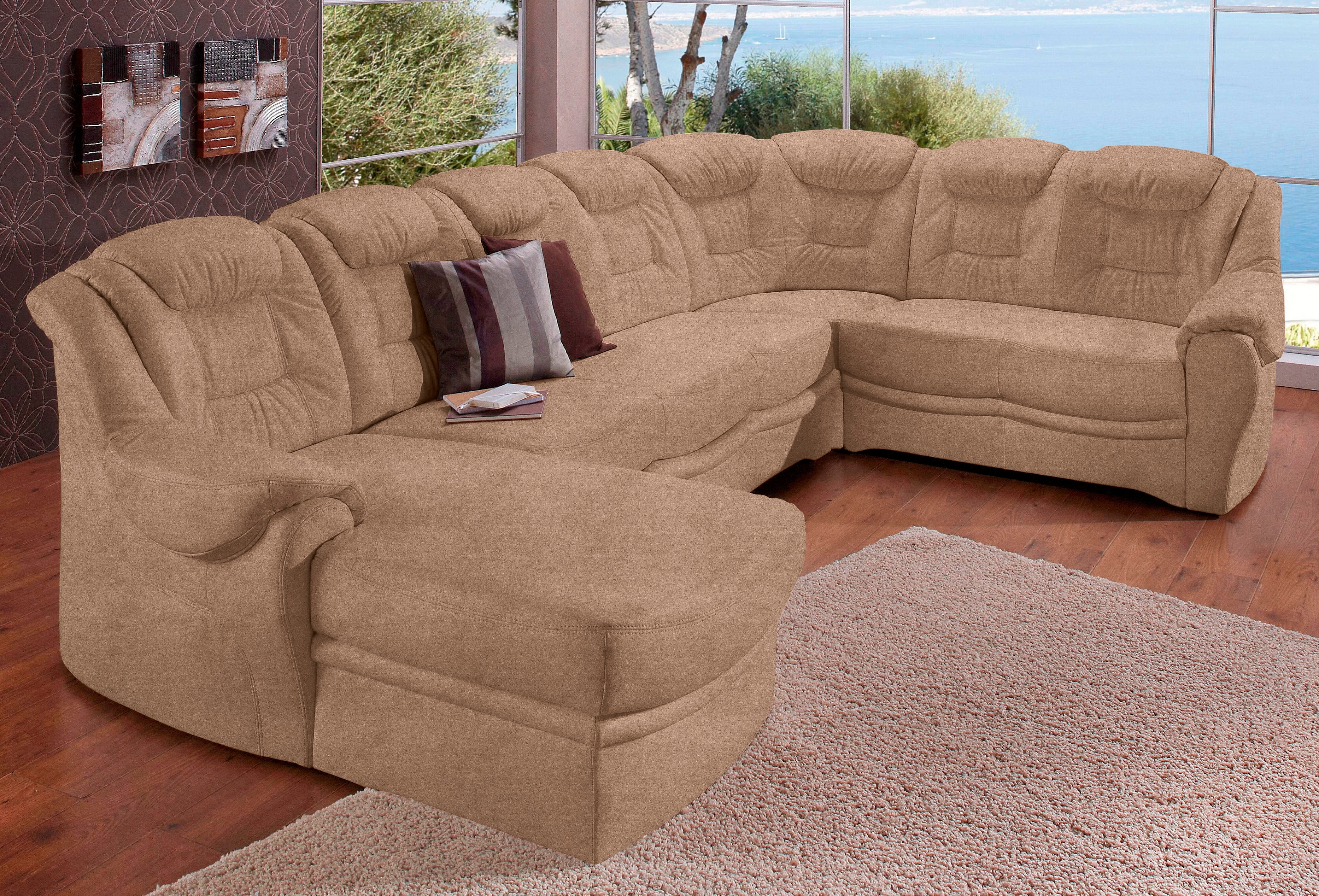sit&more Wohnlandschaft "Bellevue U-Form" wahlweise mit Schlaffunktion