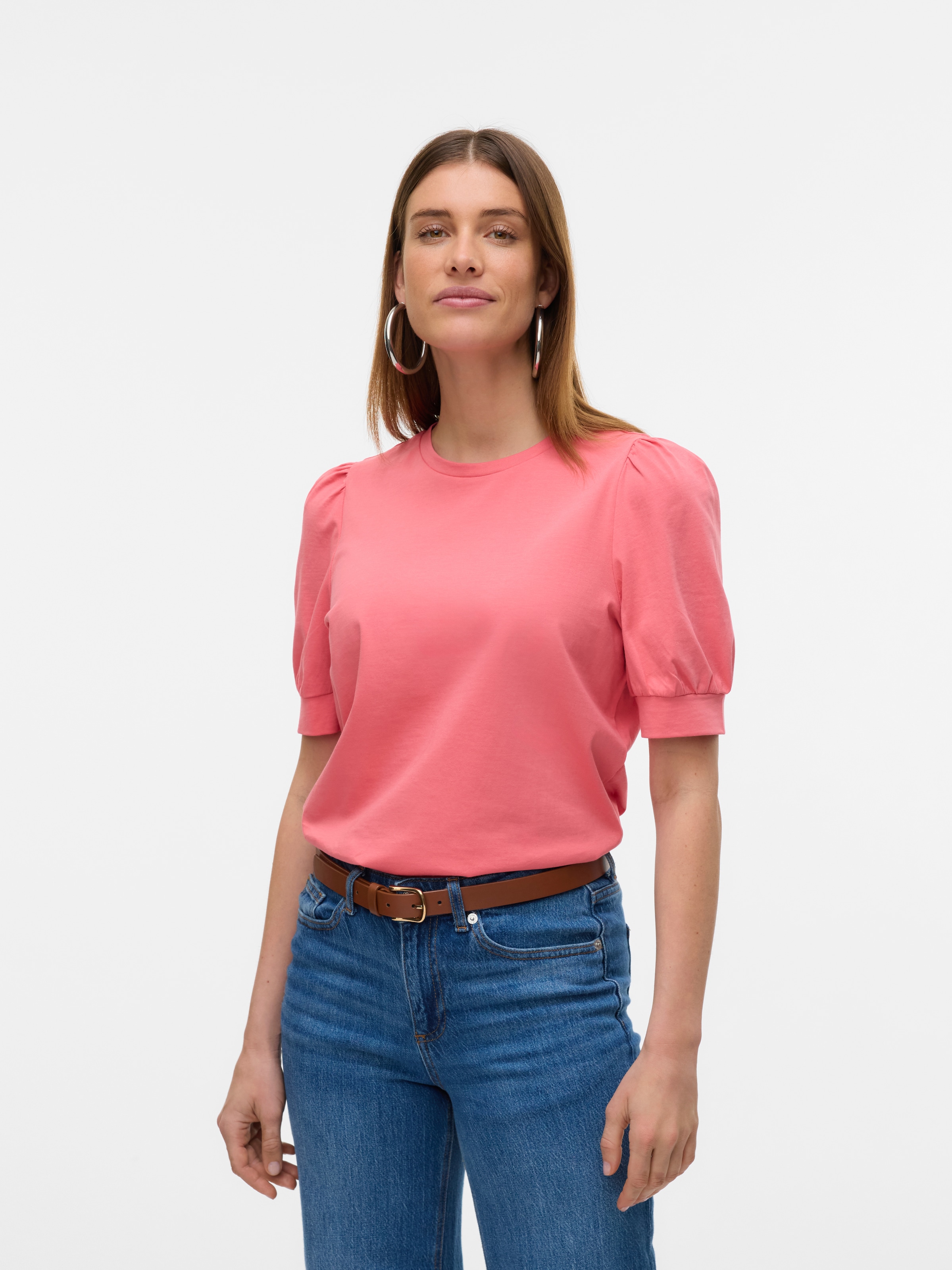 Vero Moda "VMKERRY 2/4 O-NECK TOP VMA JRS NOOS" mit Rundhalsausschnitt günstig online kaufen