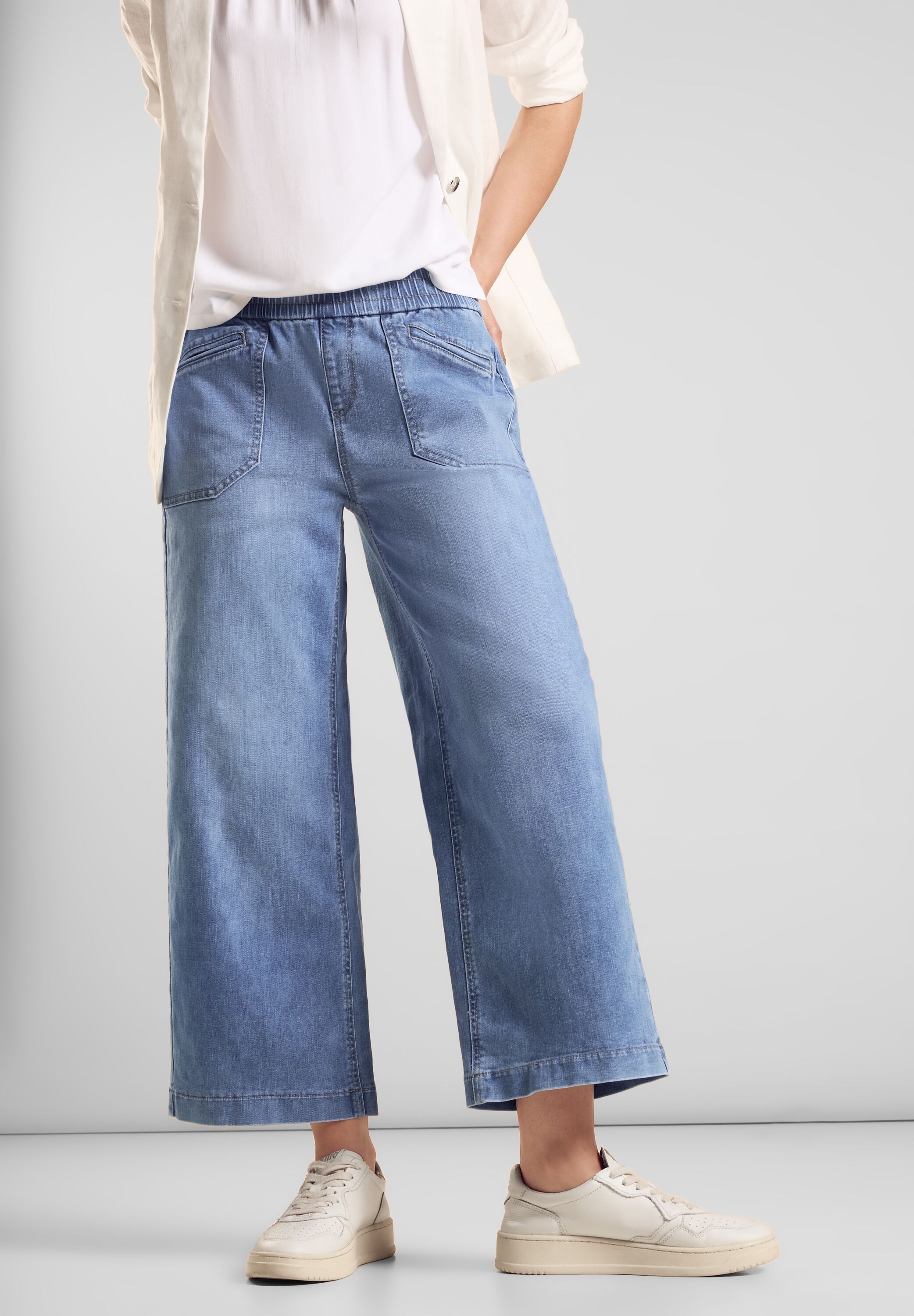 STREET ONE Loose-fit-Jeans, mit Elastikbund