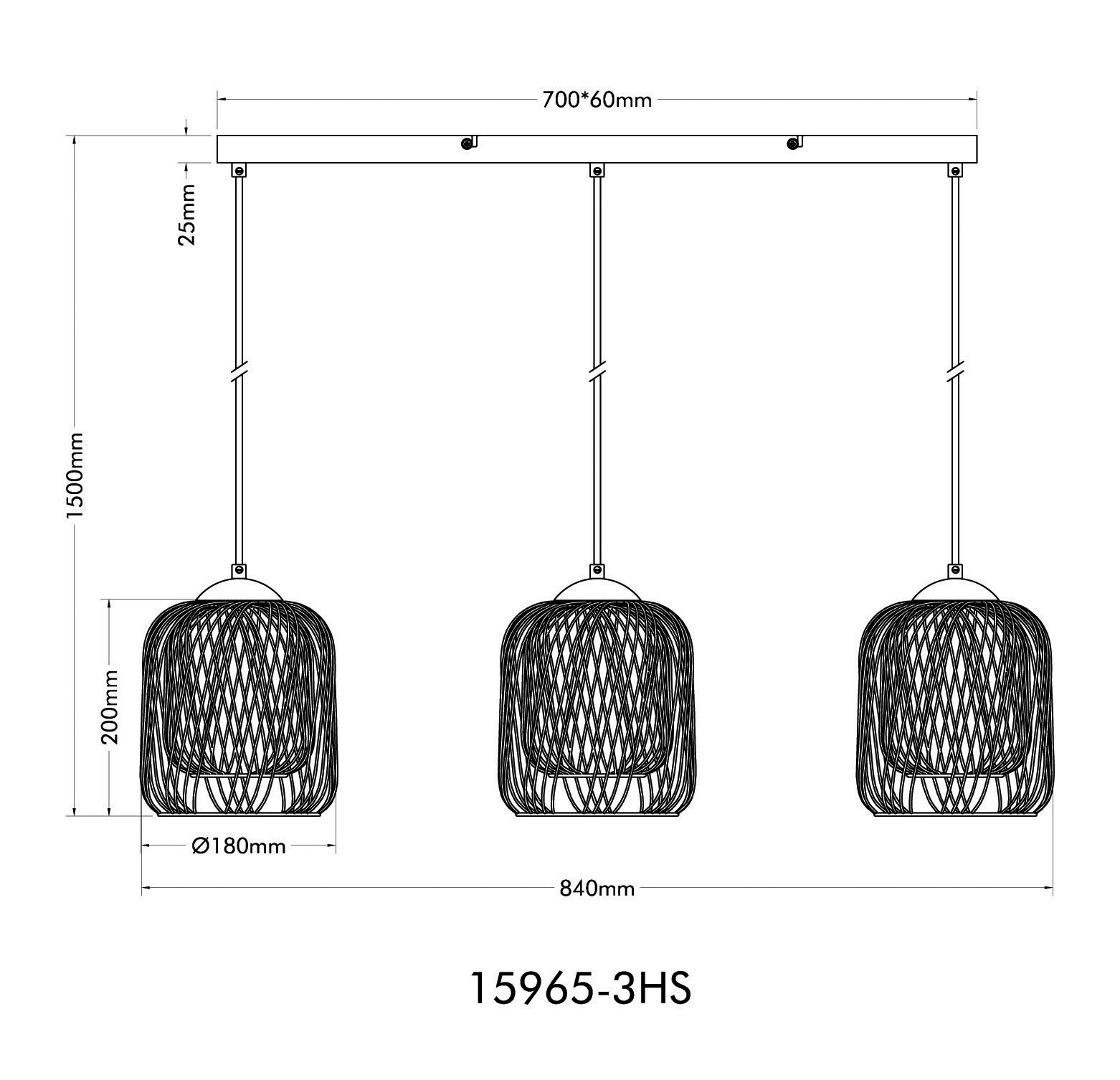 GLOBO LIGHTING Hängeleuchte »DICHTI« E27 1 Stk. Hängelampe/Pendelleuchte/Esszimmer/Wohnzimmer/Esstisch