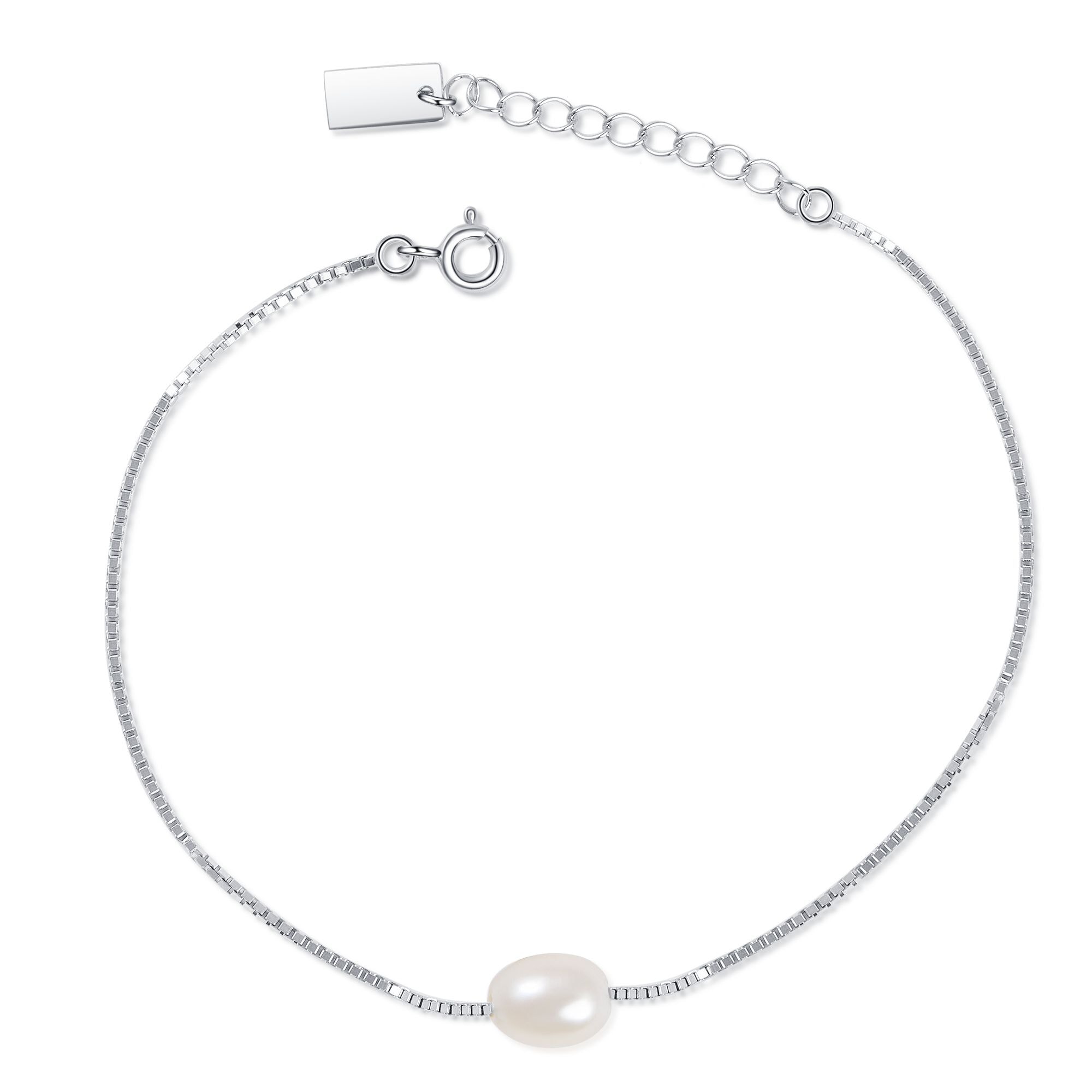 AILORIA Damen Armband "Armband silver/white pearl MASAKI", silber, Armbänder