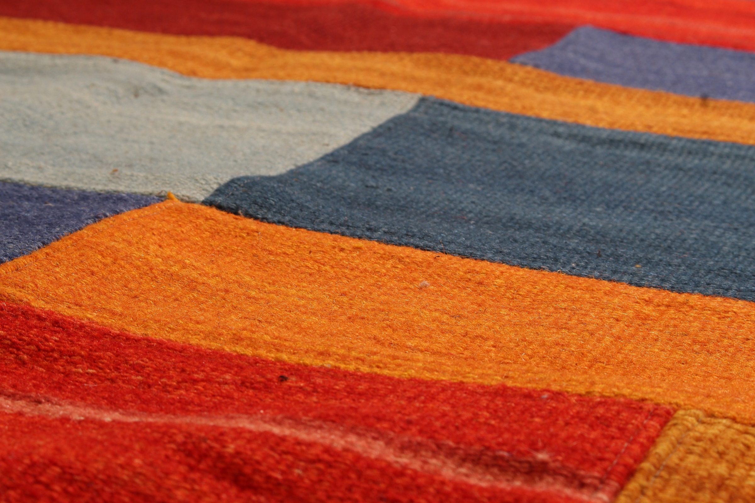Teppich KAYOOM "Radical 335", rot (rot, multi), B:200cm H:15mm L:290cm, Wolle, Teppiche, Teppich, Handgewebter Jacquard Kilim, hochwertige Materialmischung. 3