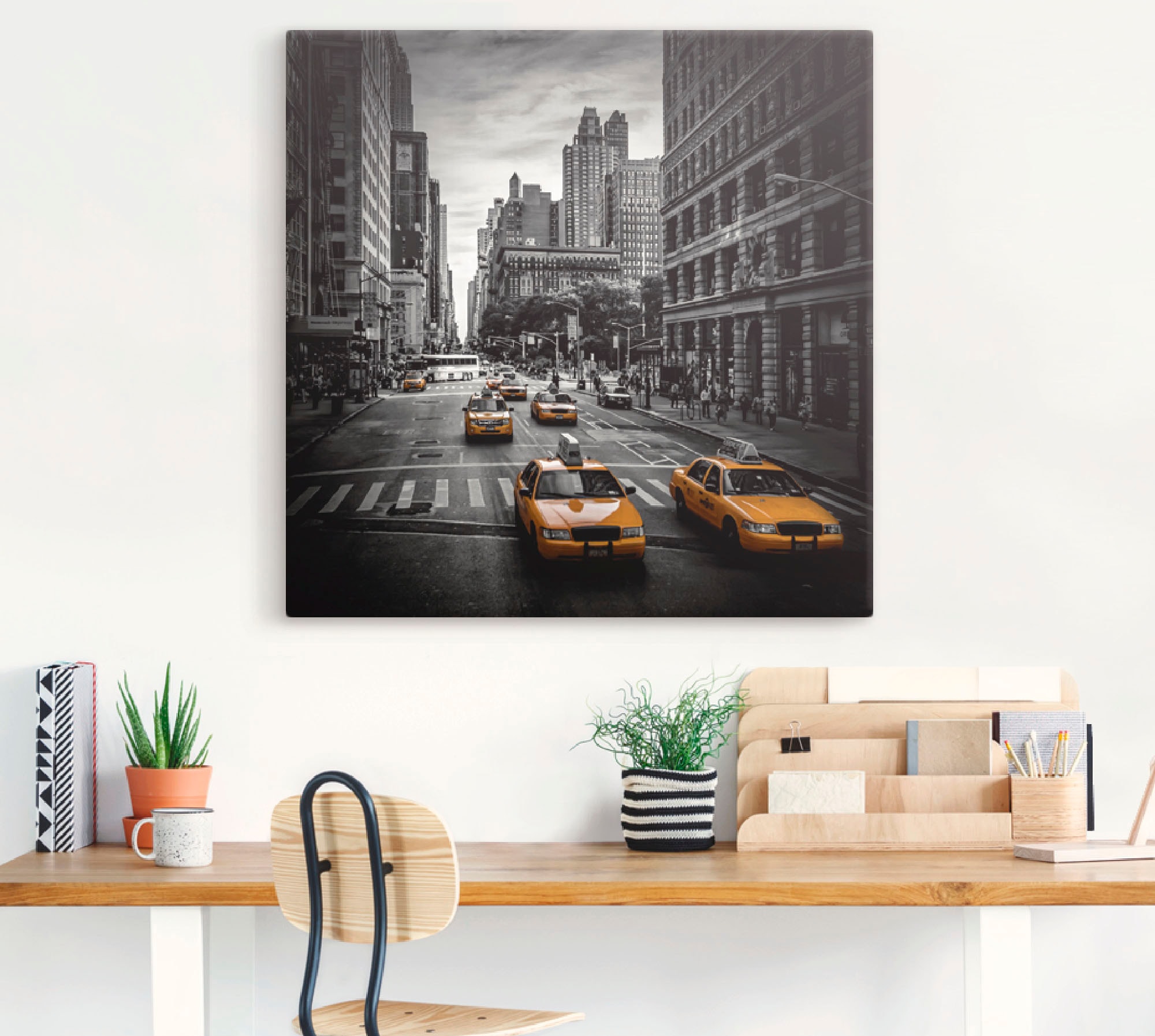 Artland Wandbild »New York City Verkehr 5th Avenue«, Amerika, (1 St.), als Alubild, Outdoorbild, Leinwandbild, Poster, Wandaufkleber