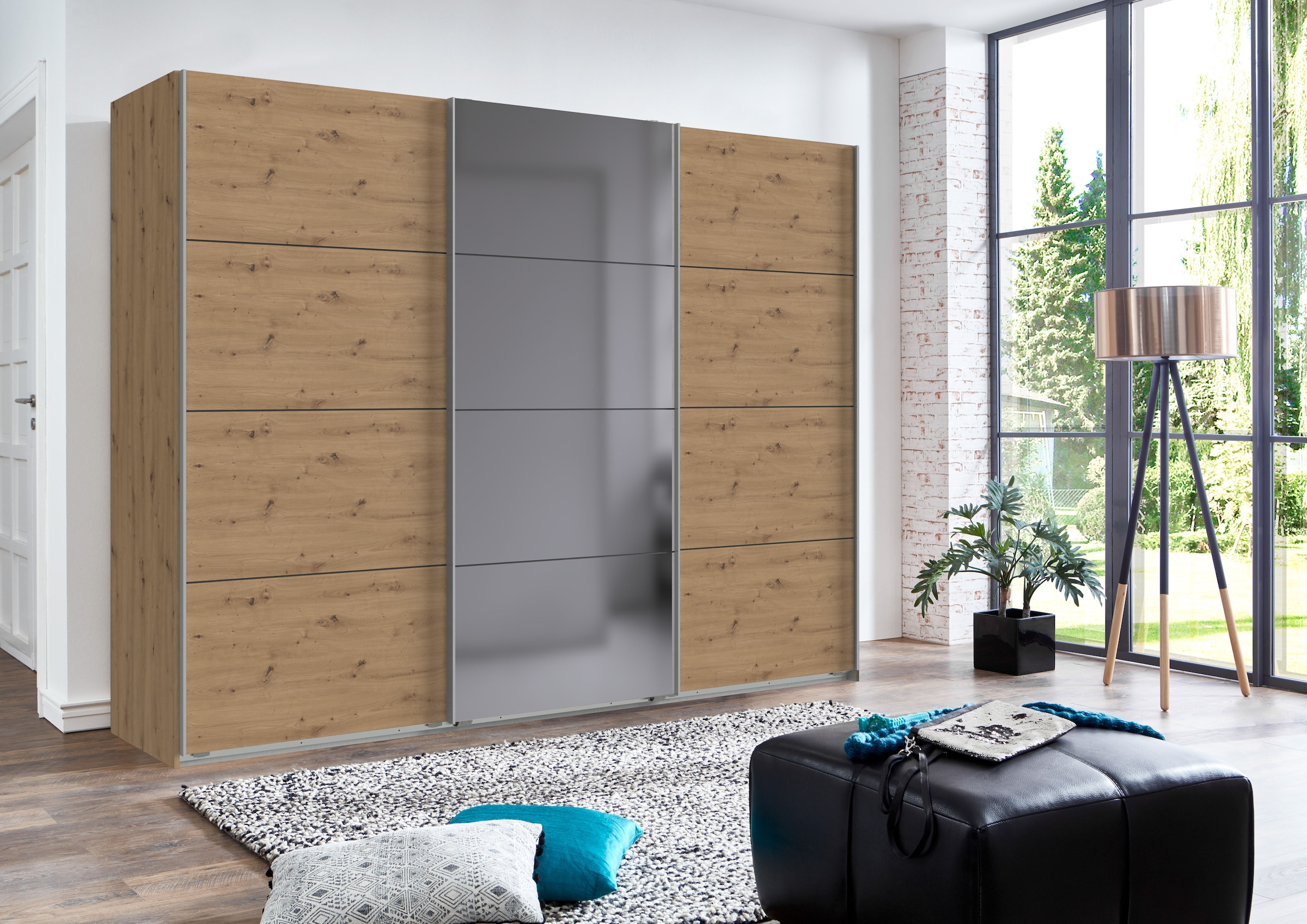 Wimex Schwebetürenschrank »Ernie Kleiderschrank mit Spiegel, Made in Germany TOPSELLER«, (Wähle aus verschiedenen Größen deinen perfekten Stauraum!), Schlafzimmerschrank in verschiedenen Breiten