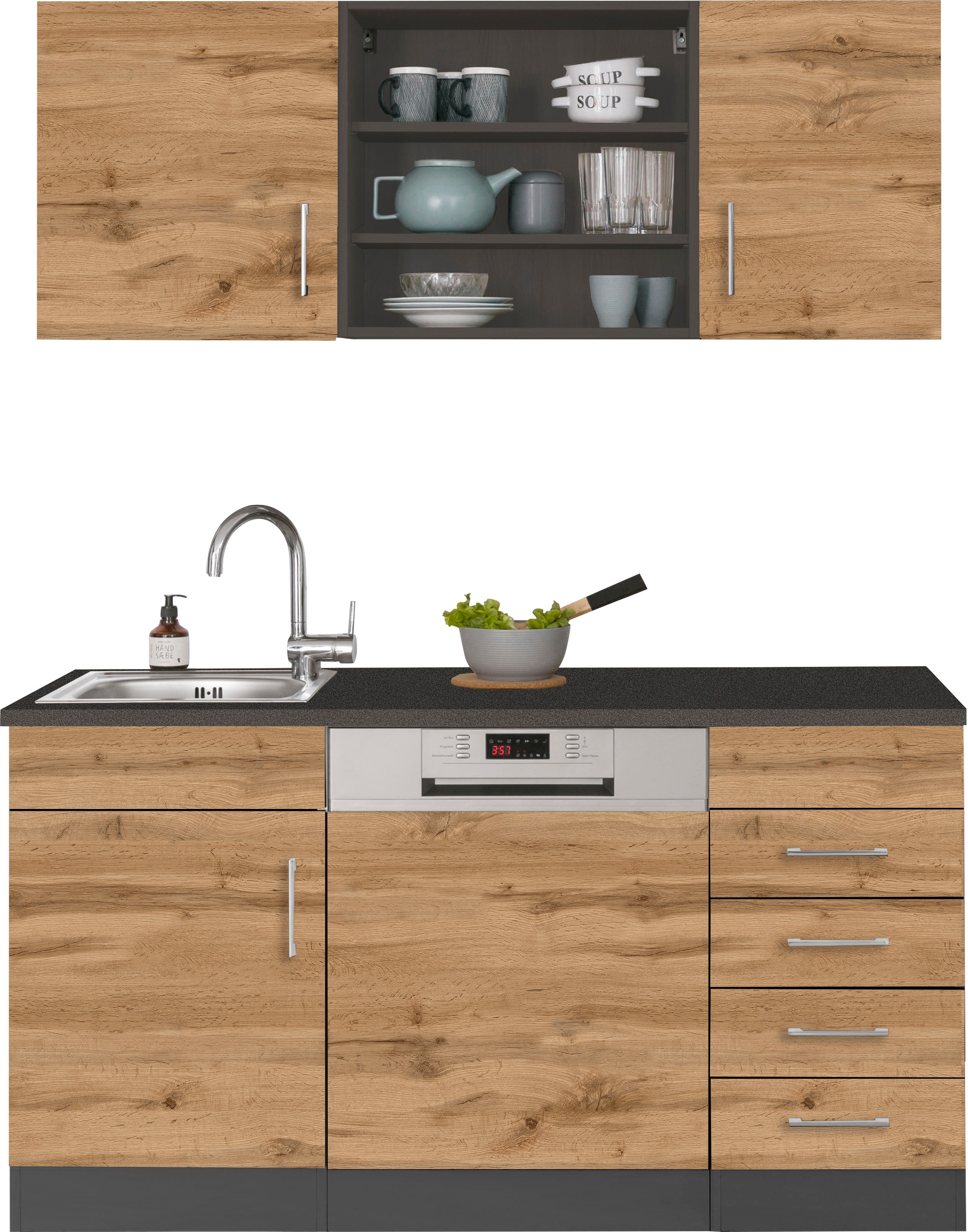 HELD MÖBEL Pantryküche "Mali", Breite 150 cm, mit E-Geräten günstig online kaufen