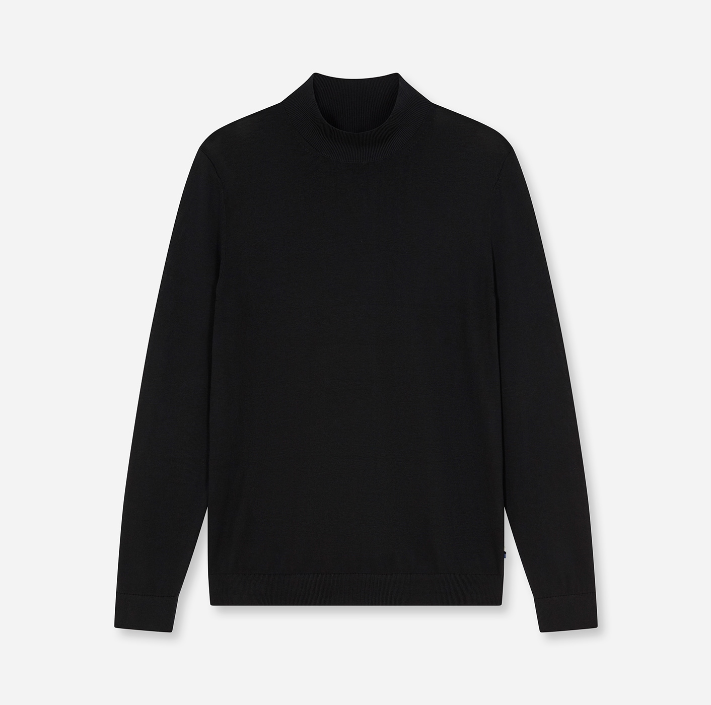 OLYMP Stehkragenpullover Baumwoll-Lyocell-Mix, Regular Fit