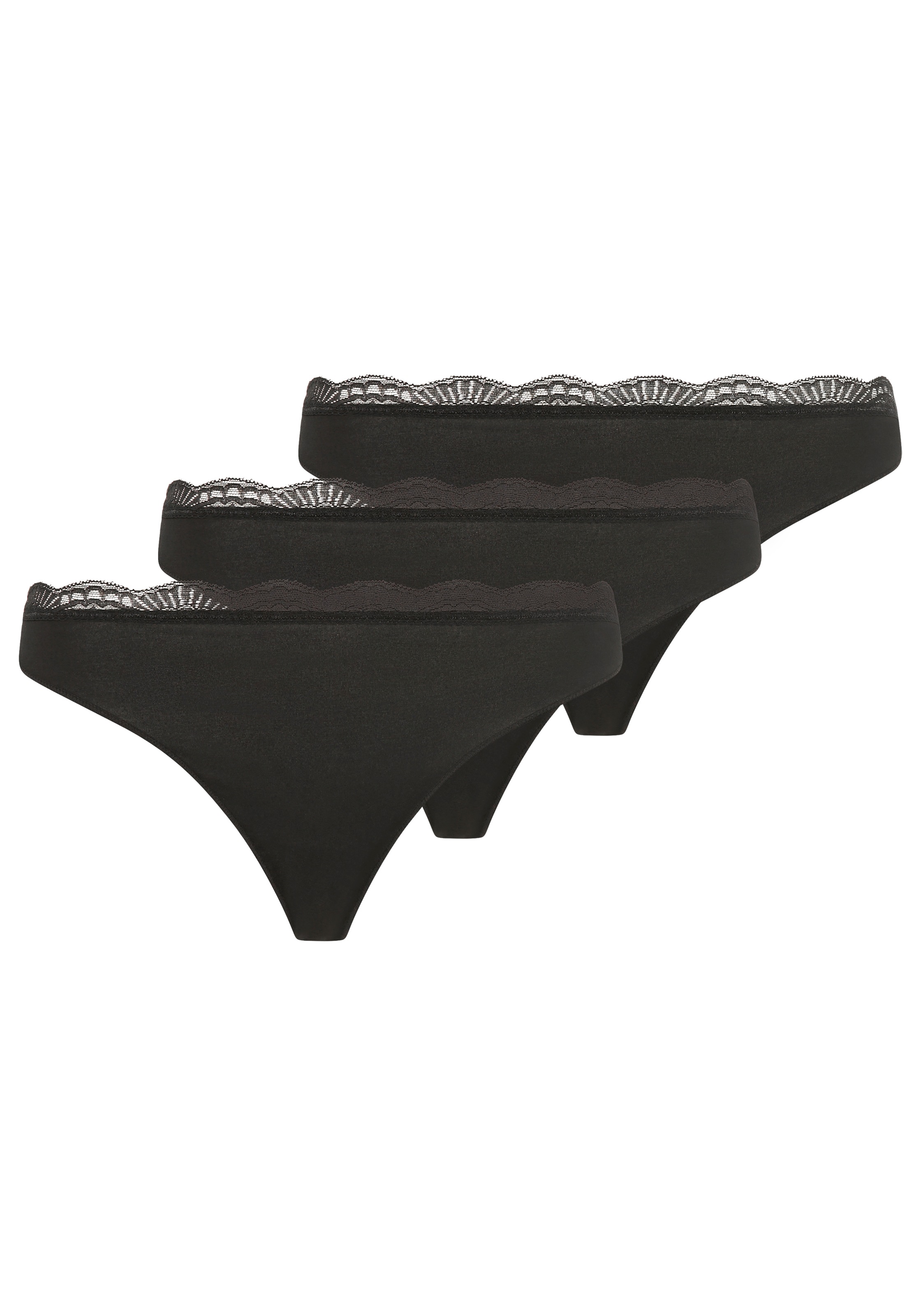 YSABEL MORA Tanga "BASIC COLLECTION COTTON WITH LACE" 3er Pack, nicht nur b günstig online kaufen