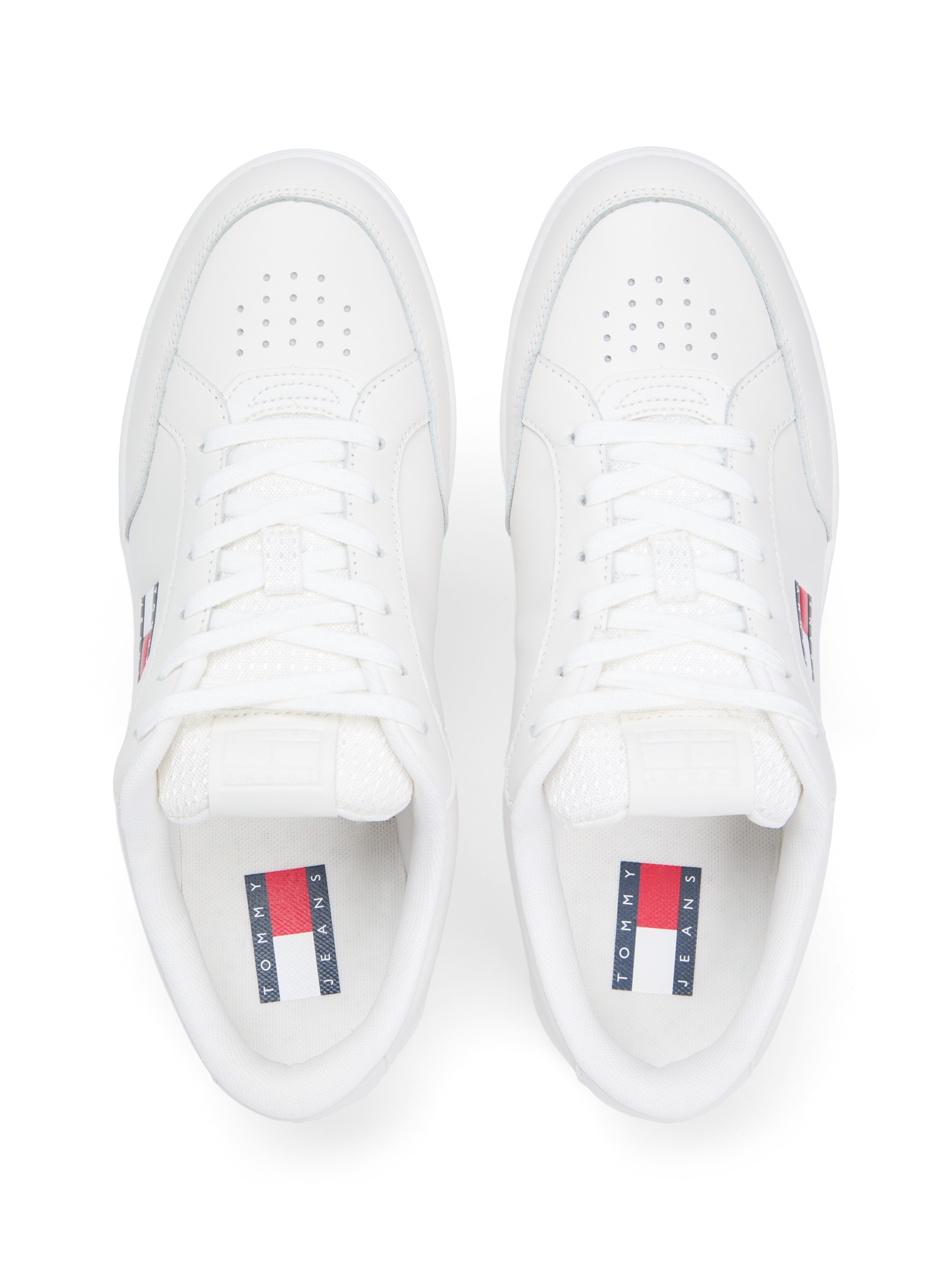 Tommy Jeans Sneaker »TJM CUPSOLE LONG LACE LEATHER«  , Freizeitschuh, Halbschuh, Schnürschuh mit Ziernähten