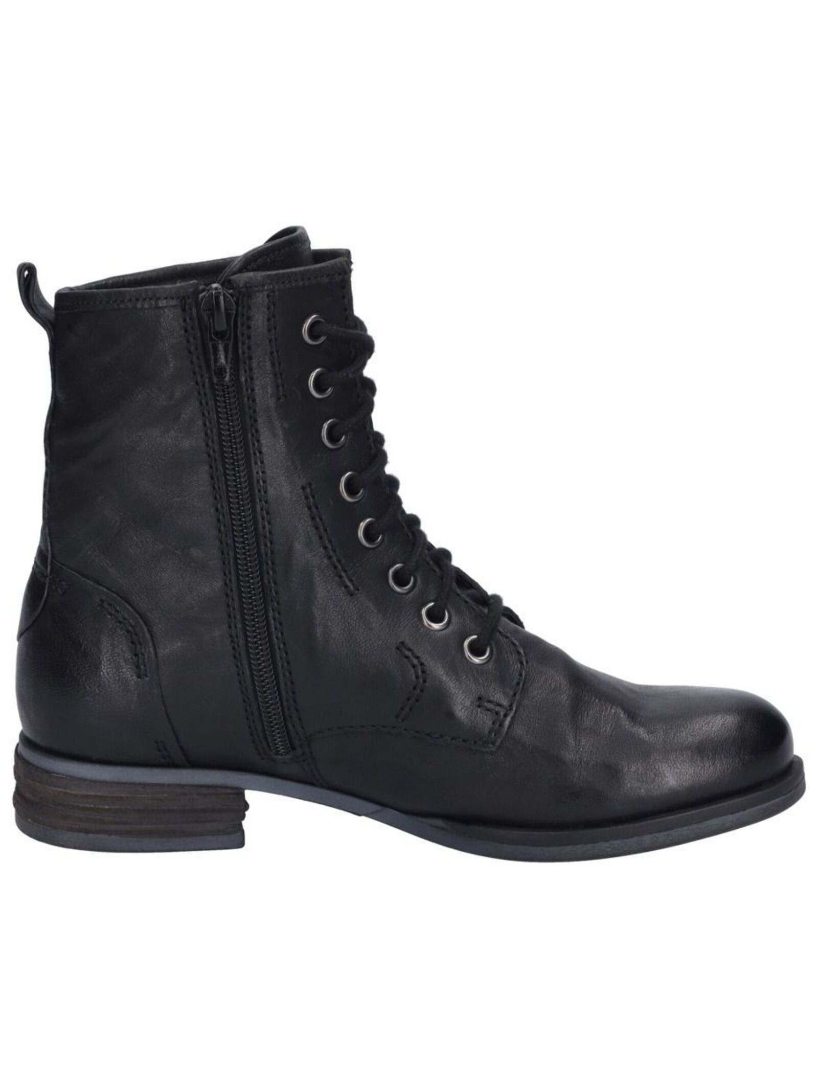 Schnürstiefelette JOSEF SEIBEL "Josef Seibel Stiefelette Leder", Damen, Gr. 39, schwarz, Leder, Schuhe Schnürstiefelette 6
