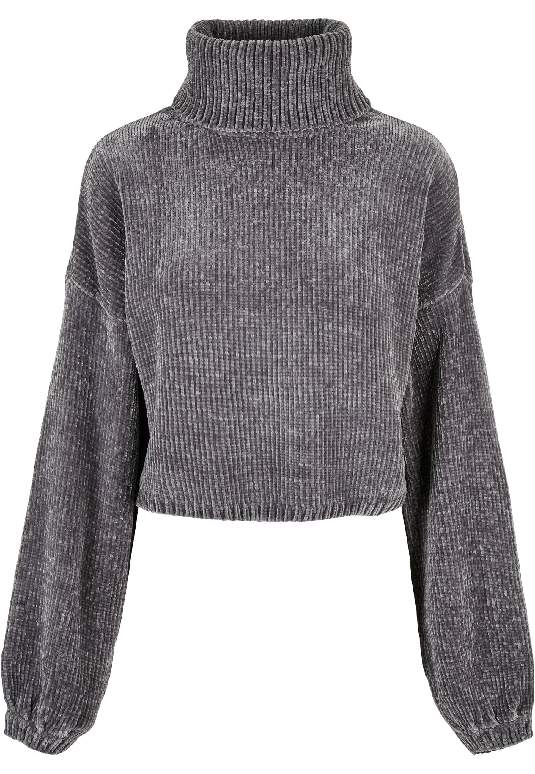 Sweatshirt »Urban Classics Damen Ladies Short Chenille Turtleneck Sweater«