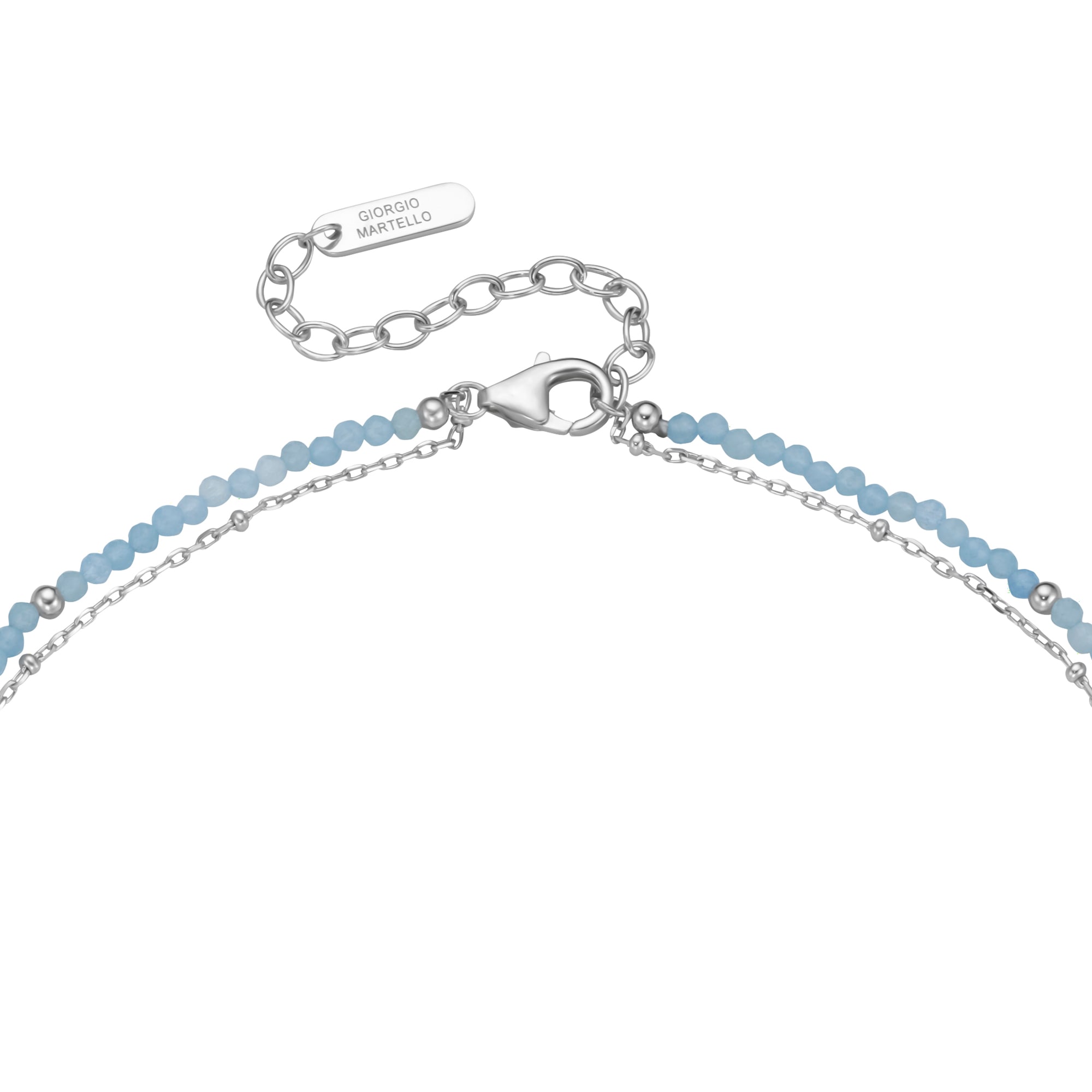 GIORGIO MARTELLO MILANO Collier »mit hellblauen Apatit-Kugeln, Silber 925«