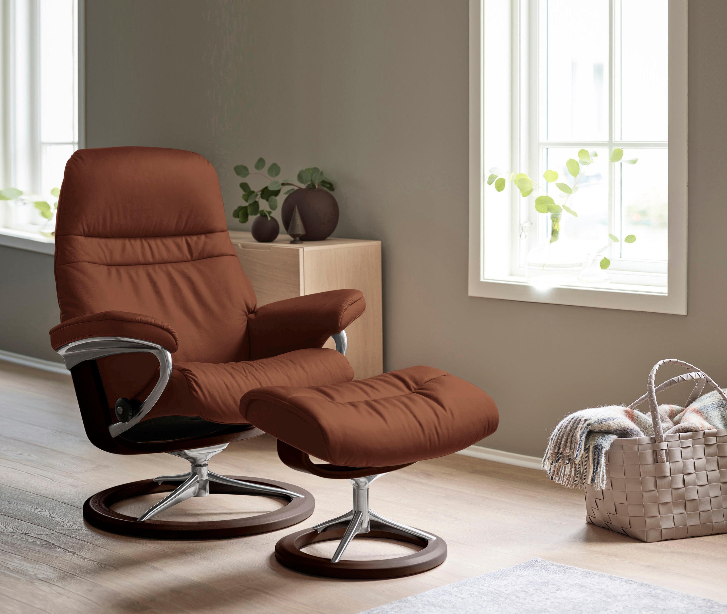 Stressless® Relaxsessel »Sunrise«, mit Signature Base, Größe S, Gestell Braun
