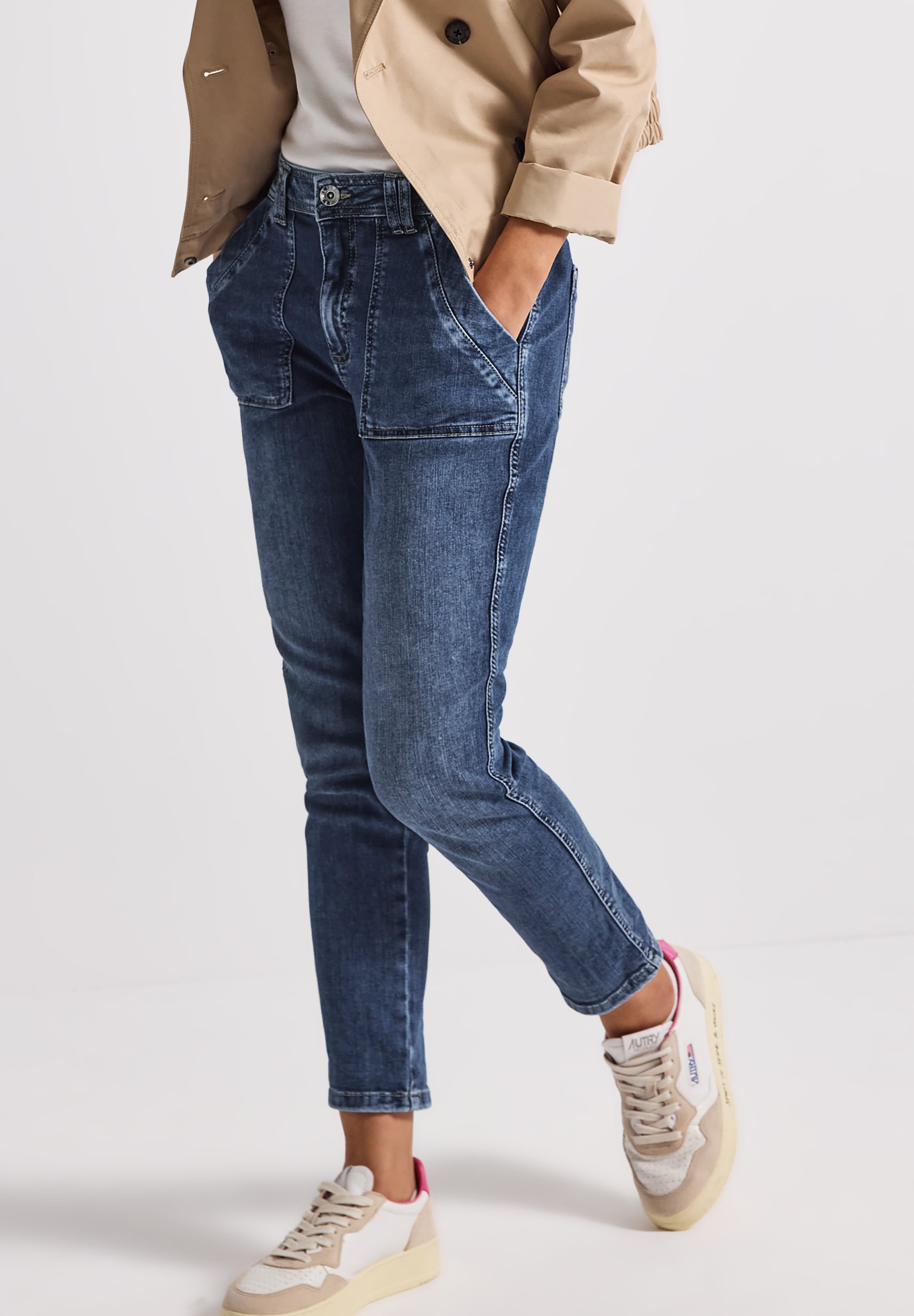 STREET ONE Gerade Jeans Middle Waist