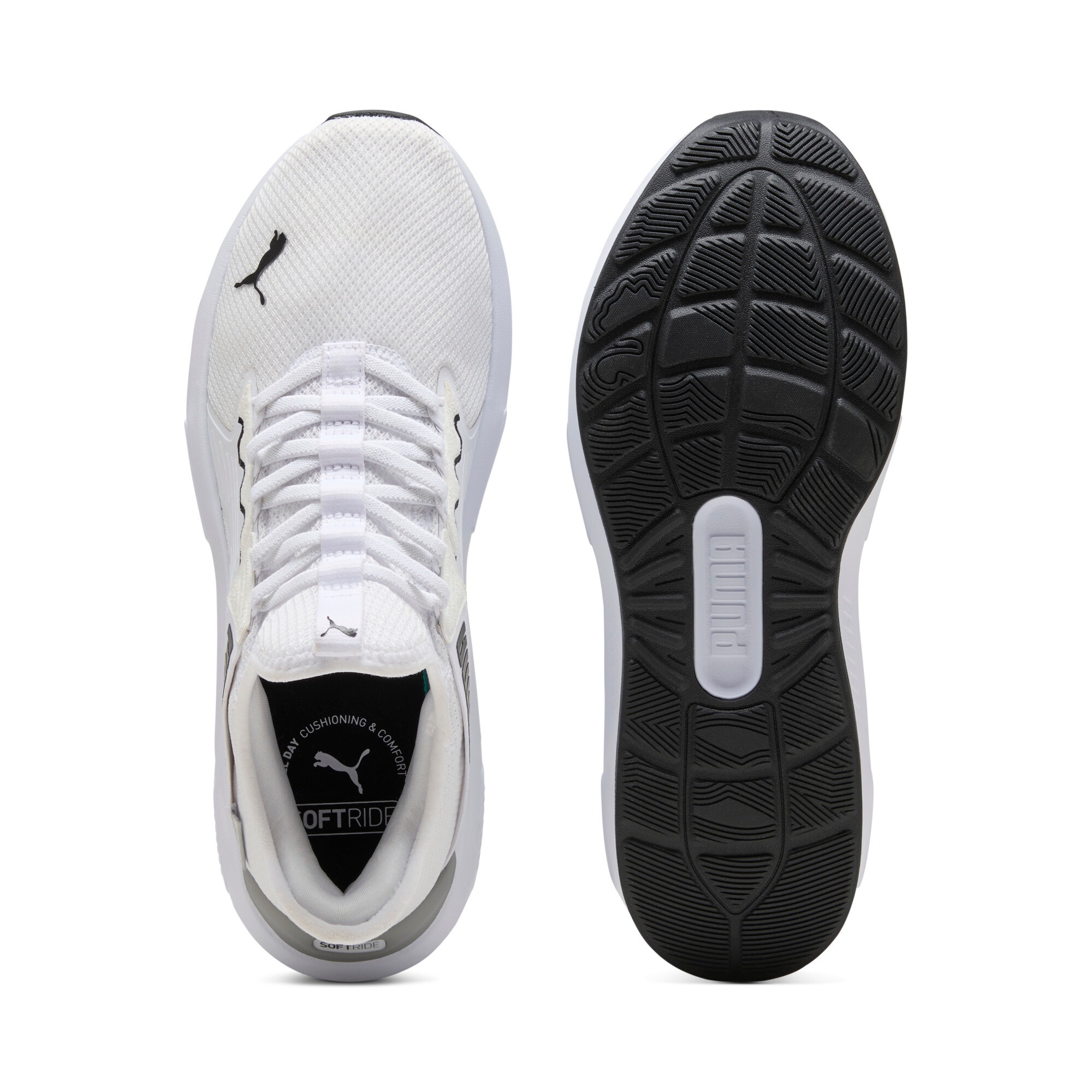 Laufschuh PUMA "SOFTRIDE ENZO 5 SLIP TECH", Damen, Gr. 43, puma weiß, puma schwarz, gray echo, Textil, Schuhe Laufschuh, mit Schlupfeinstieg, herausnehmbare Innensohle 3