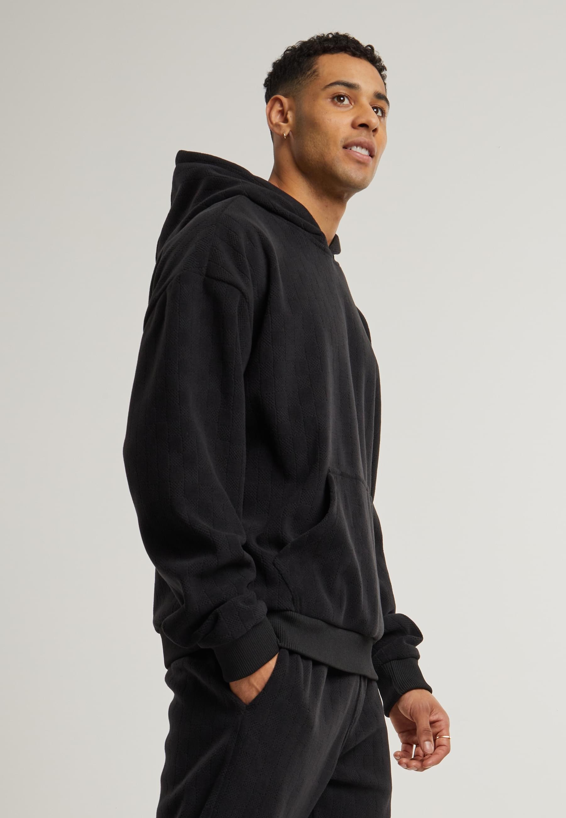 URBAN CLASSICS Kapuzensweatshirt »Urban Classics Jacquard Velvet Oversized Hoody«, (1 tlg.)