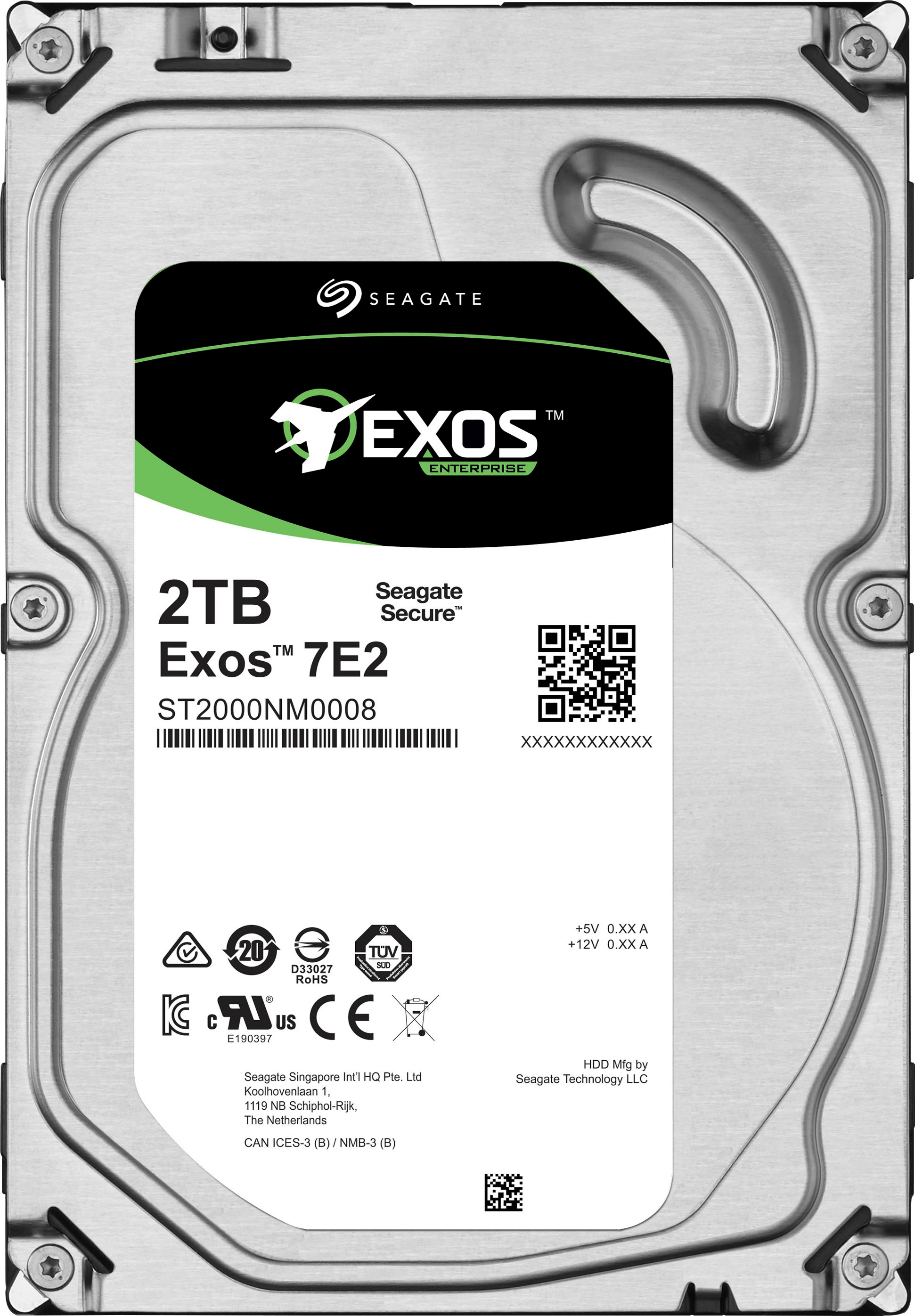 Seagate HDD-Server-Festplatte »Exos 7E2 SATA«, 3,5 Zoll, Anschluss SATA