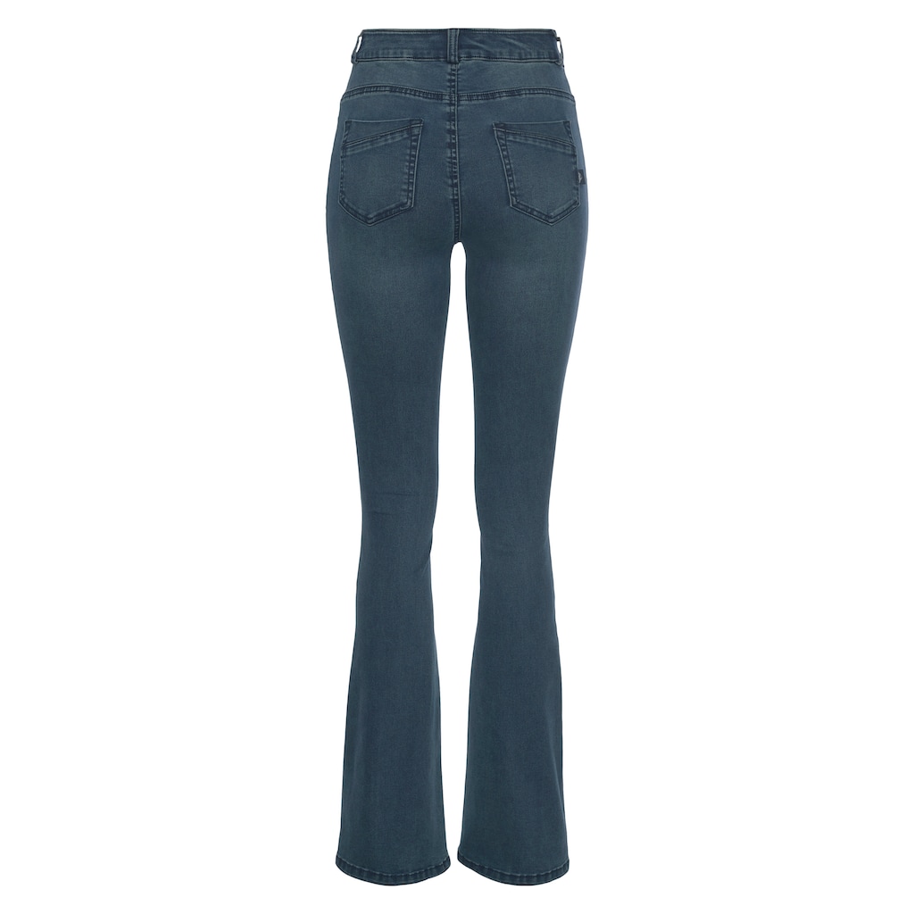 Arizona Bootcut-Jeans »Ultra Stretch«, High Waist mit Shapingnähten