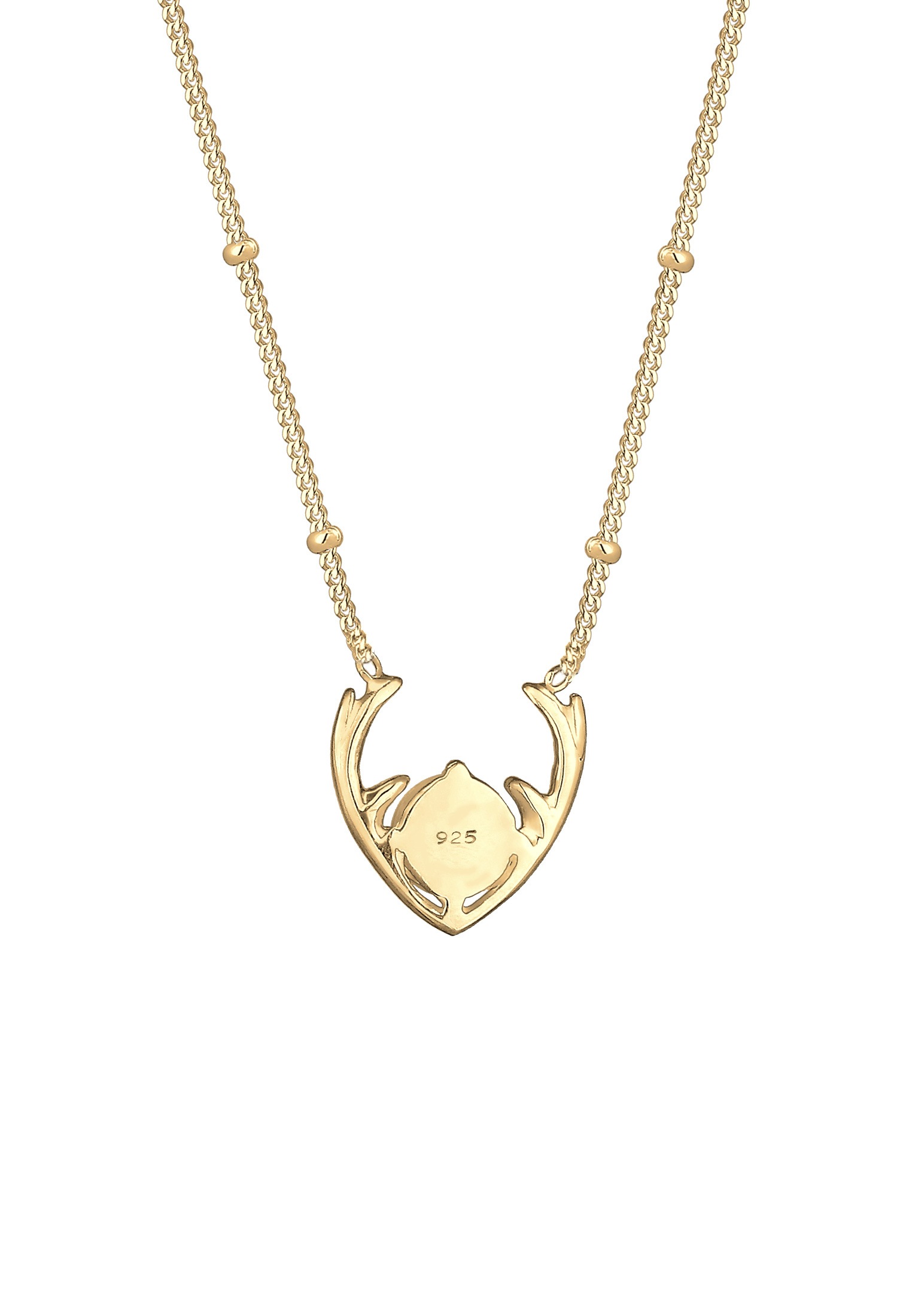 Elli Collierkettchen »Synthetischer Opal Rentier Geweih 925 Silber«