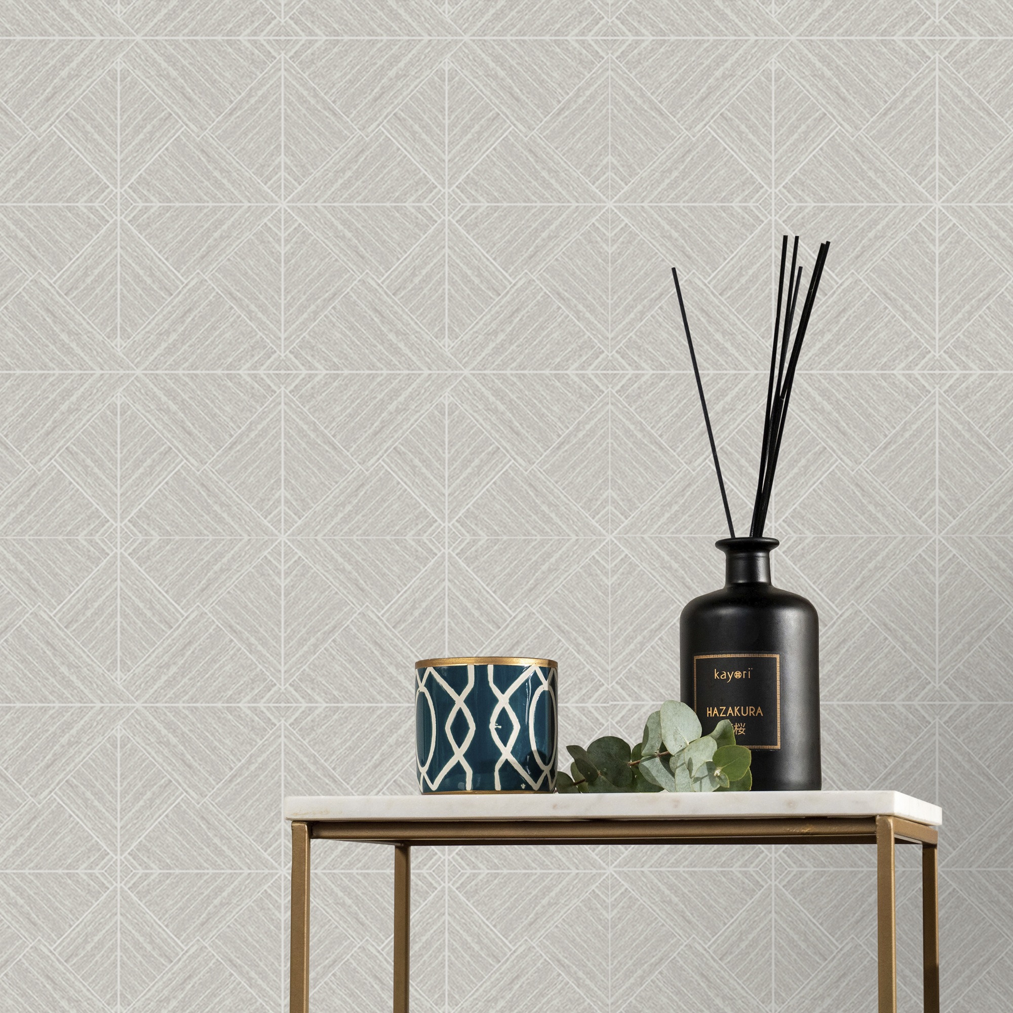 kayori Vliestapete »Kyushu« kariert glatt 10mx52cm (ca. 5m2)