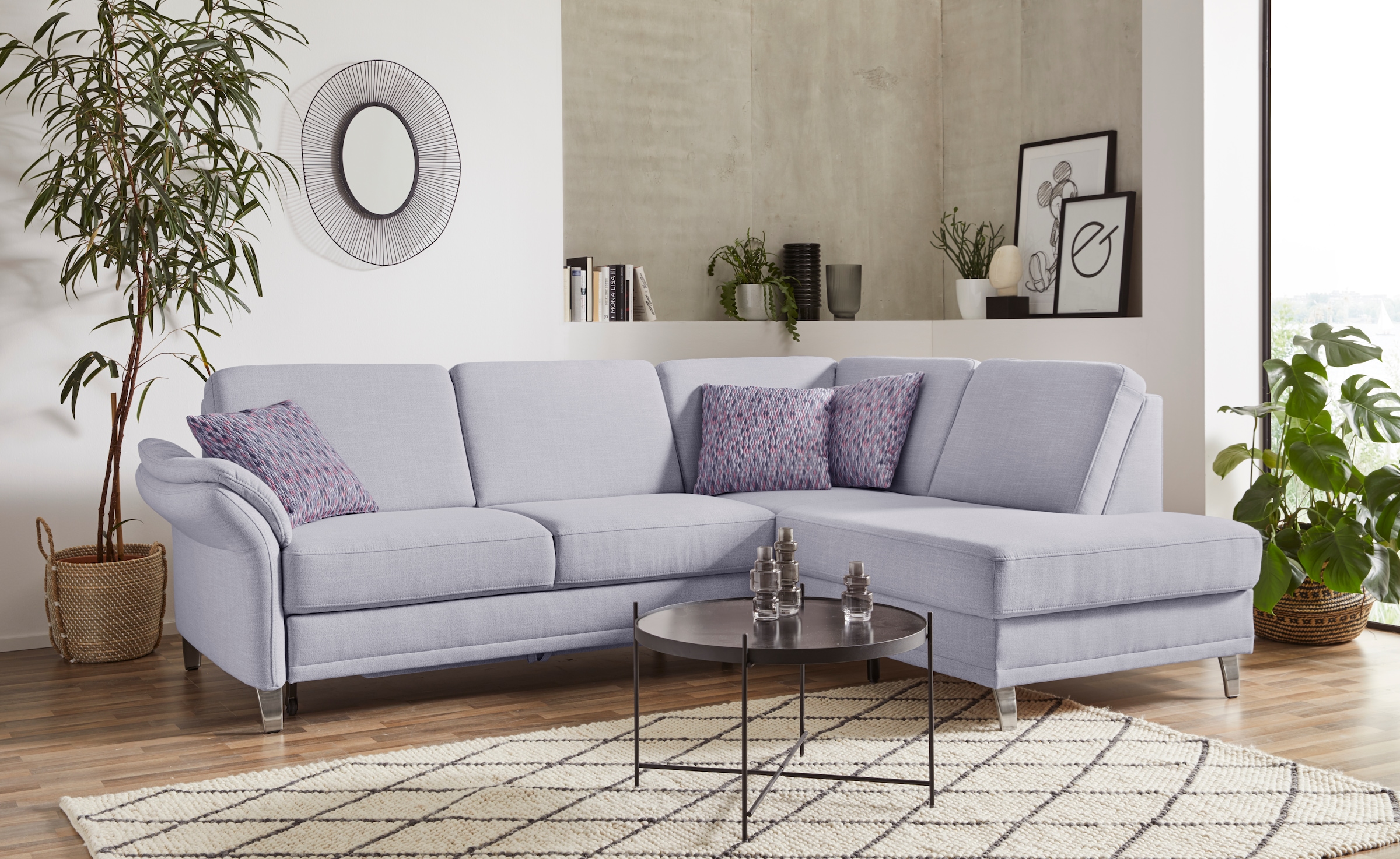 sit&more Ecksofa "Clio L-Form" wahlweise mit Schlaffunktion und Bettkasten, inklusive Federkern