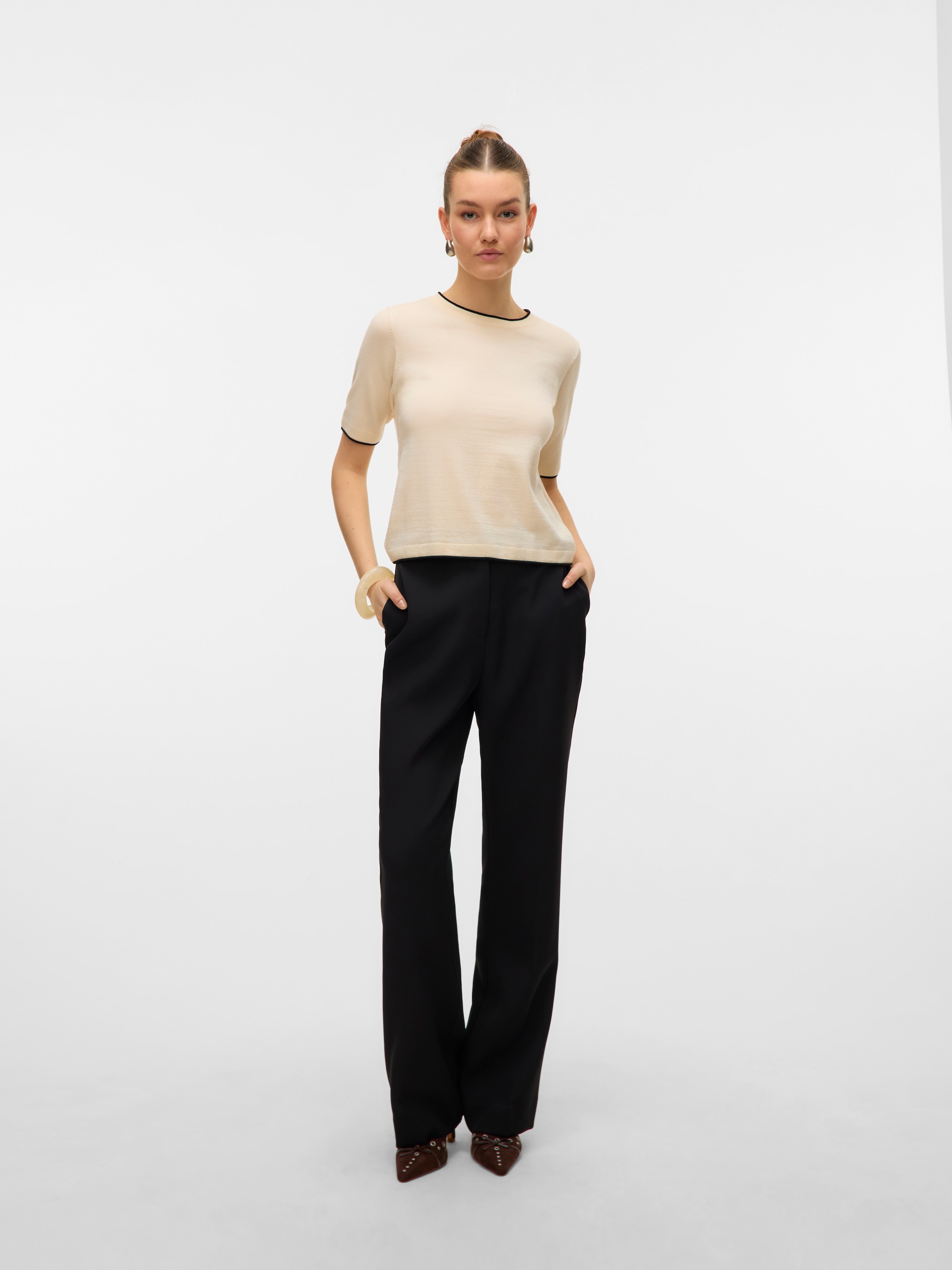 Vero Moda Kurzarmpullover »VMBREEZE SS O-NECK PULLOVER BOO«