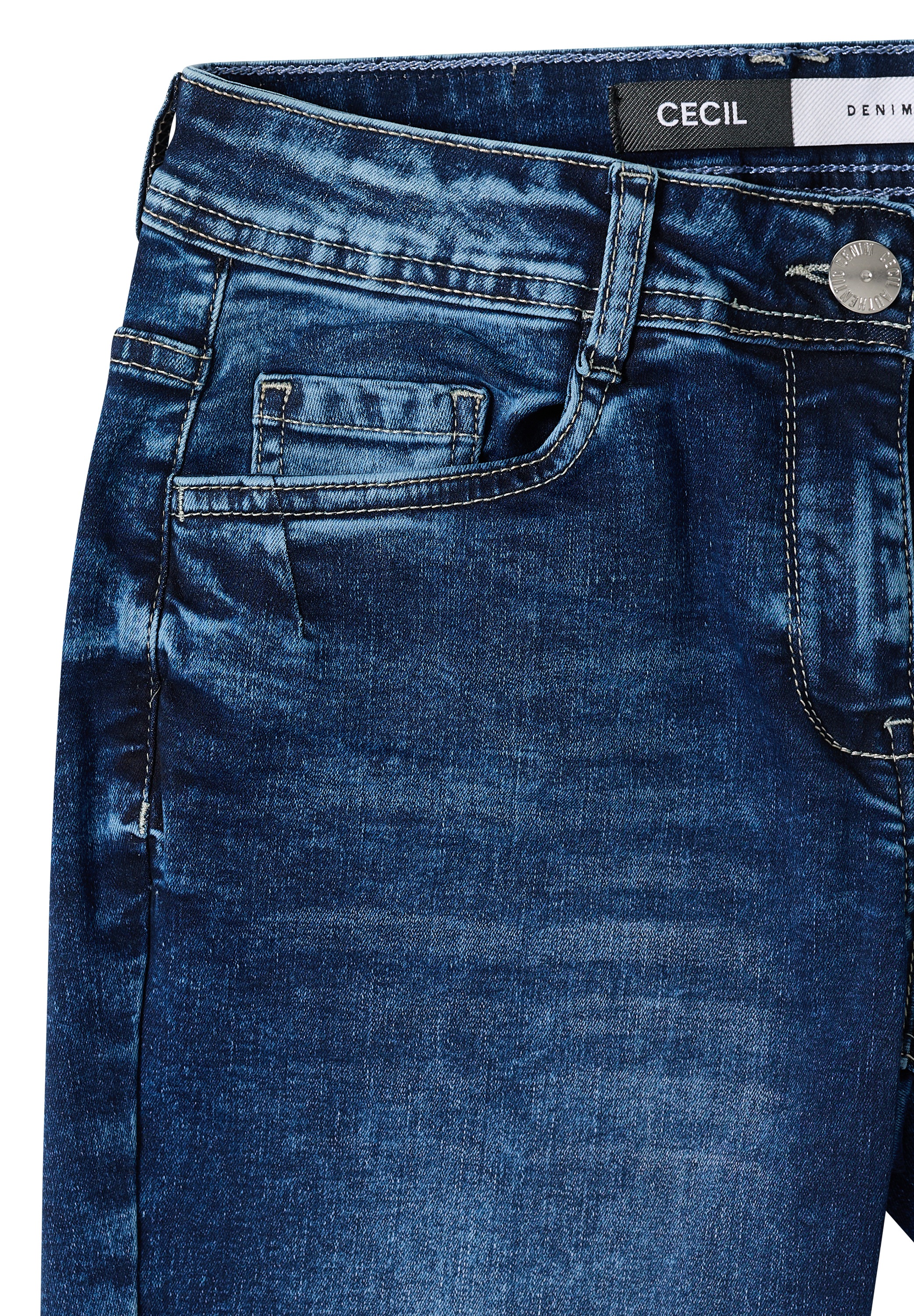 Thumbnail - Cecil Slim-fit-Jeans Middle Waist
