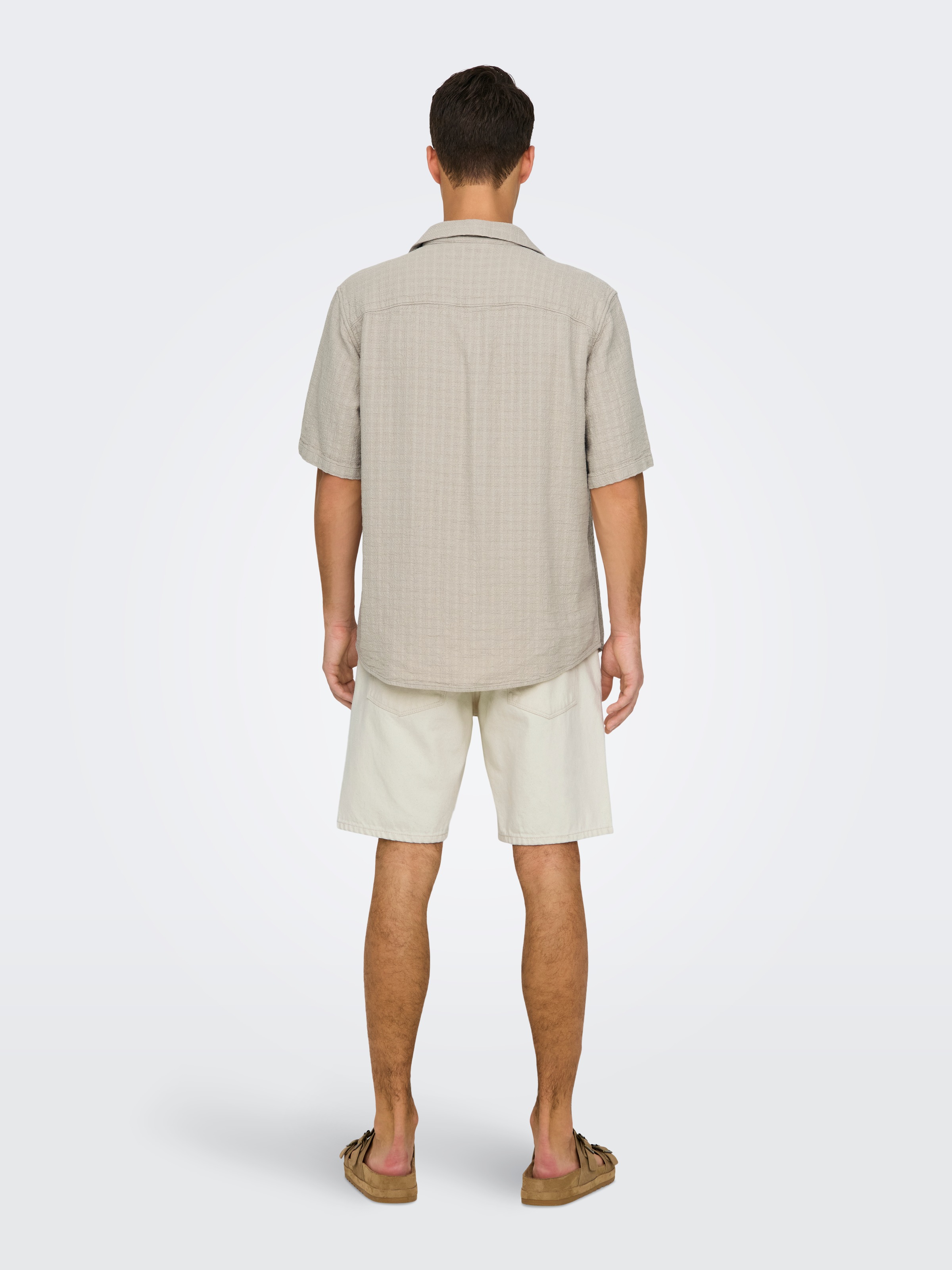 ONLY & SONS marškiniai trumpom rankovėm »ONSLATHAM RLXSS RESORT LINEN STRUC 0257«