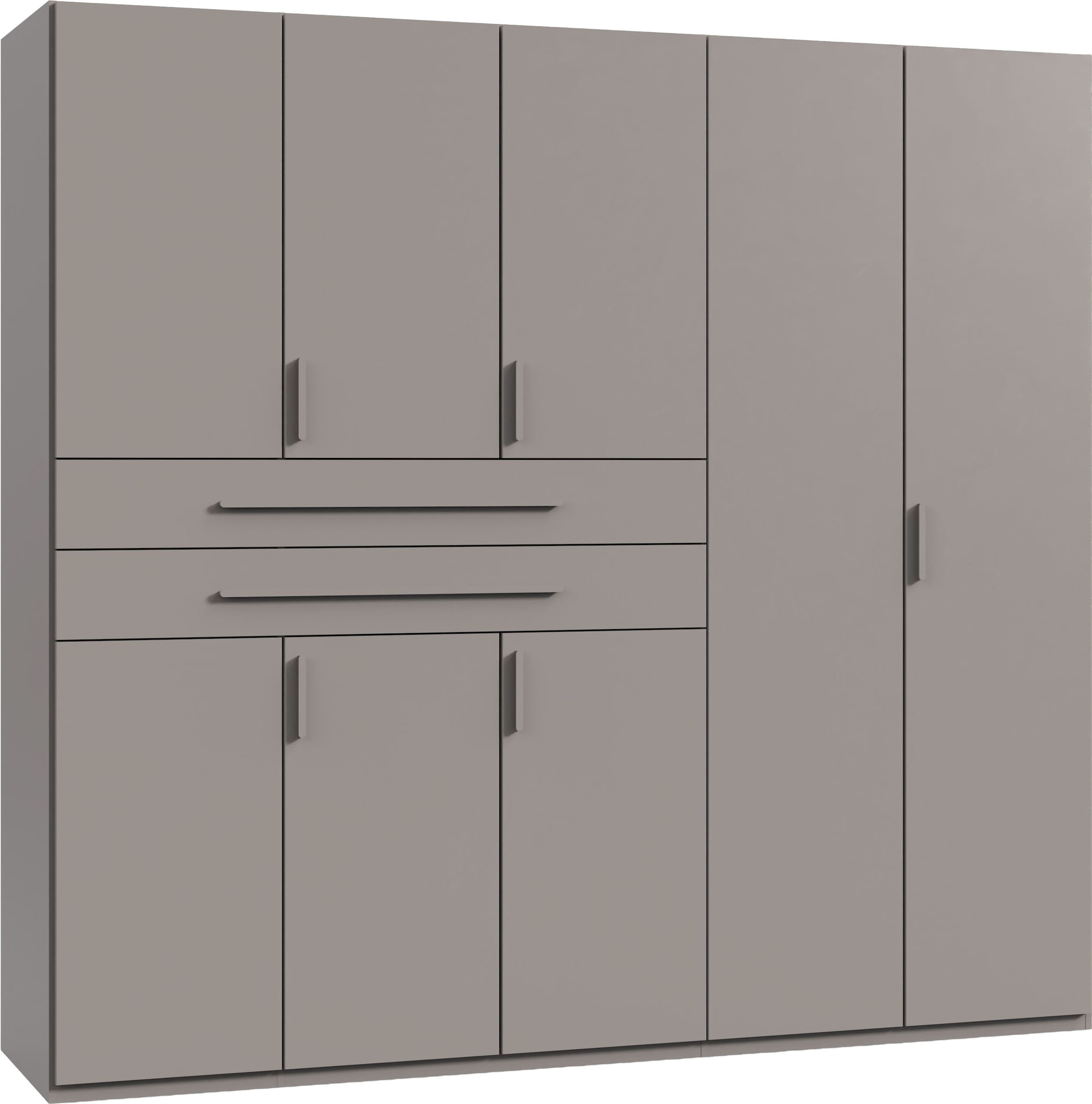 Wimex "Digit Kleiderschrank wahlweise mit oder ohne Spiegel" Schlafzimmer Schrank Bestseller im modernem Design, erhältlich in den Breiten 225cm oder 270cm (mit 8 oder 10 Türen)