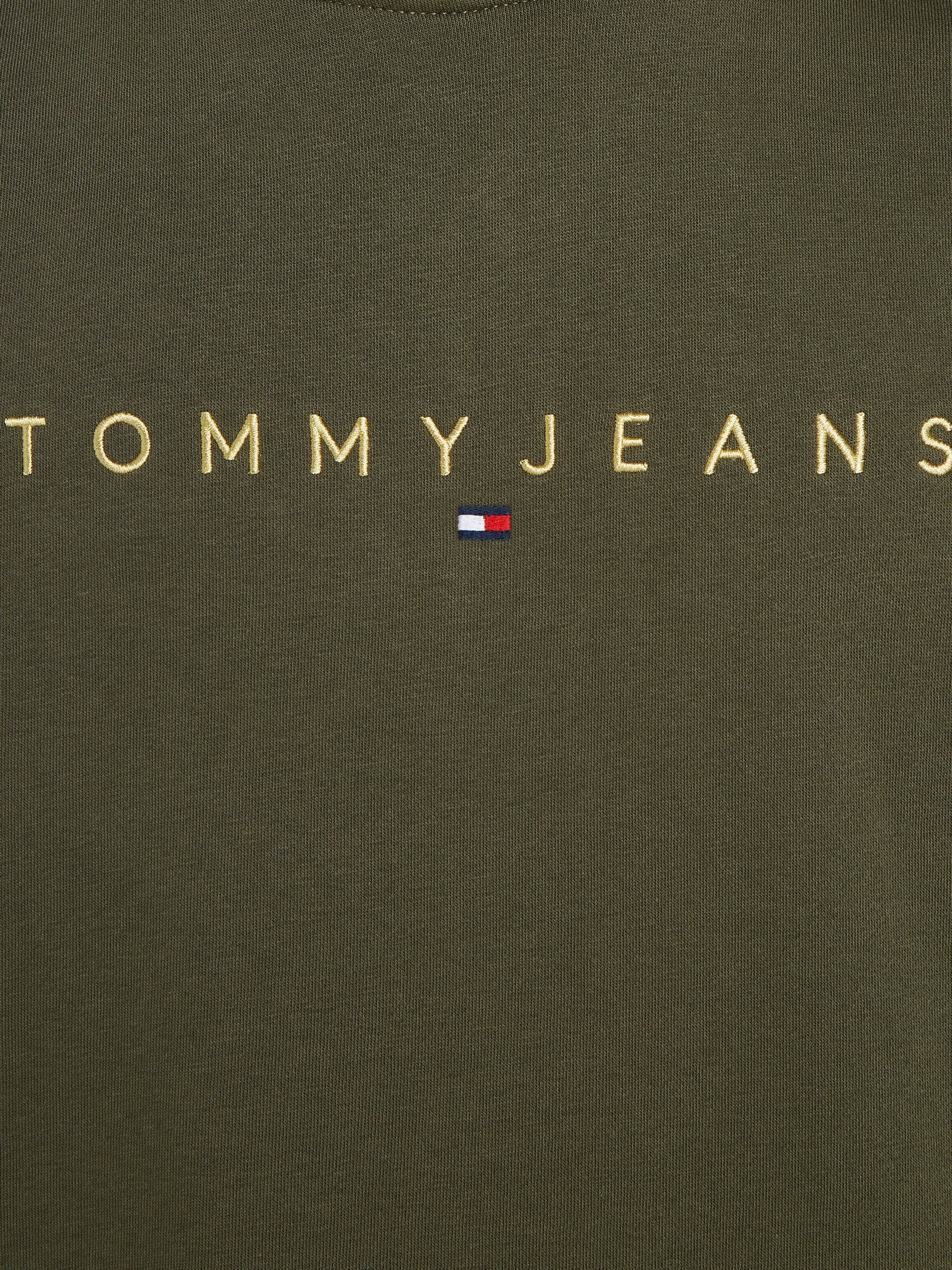 Tommy Jeans Sweatshirt »TJM REG LINEAR GOLD HOOD EXT«, besticktes Markenlogo auf Brusthöhe